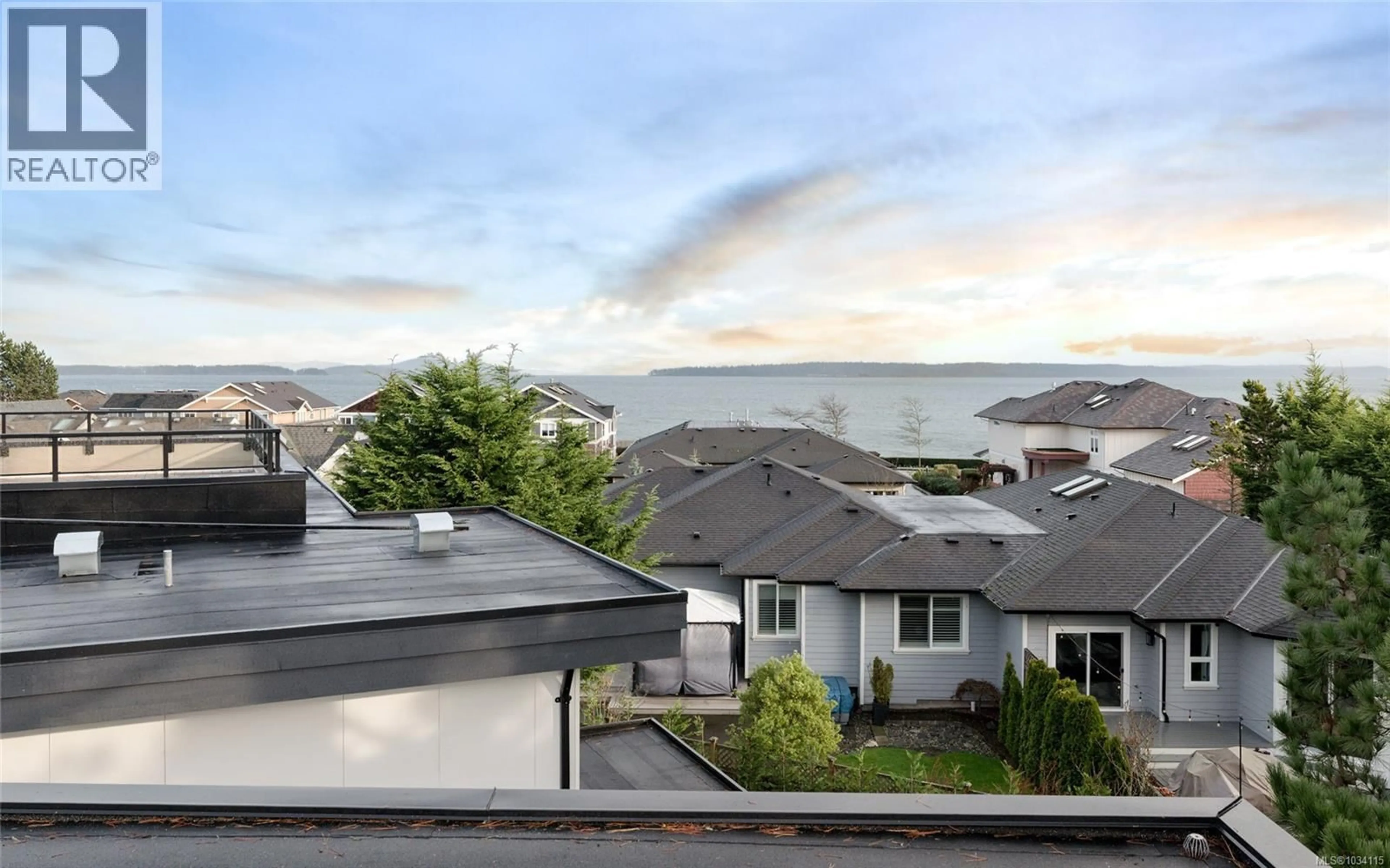 A pic from outside/outdoor area/front of a property/back of a property/a pic from drone, water/lake/river/ocean view for 2293 ADELA PLACE, Sidney British Columbia V8L1R2