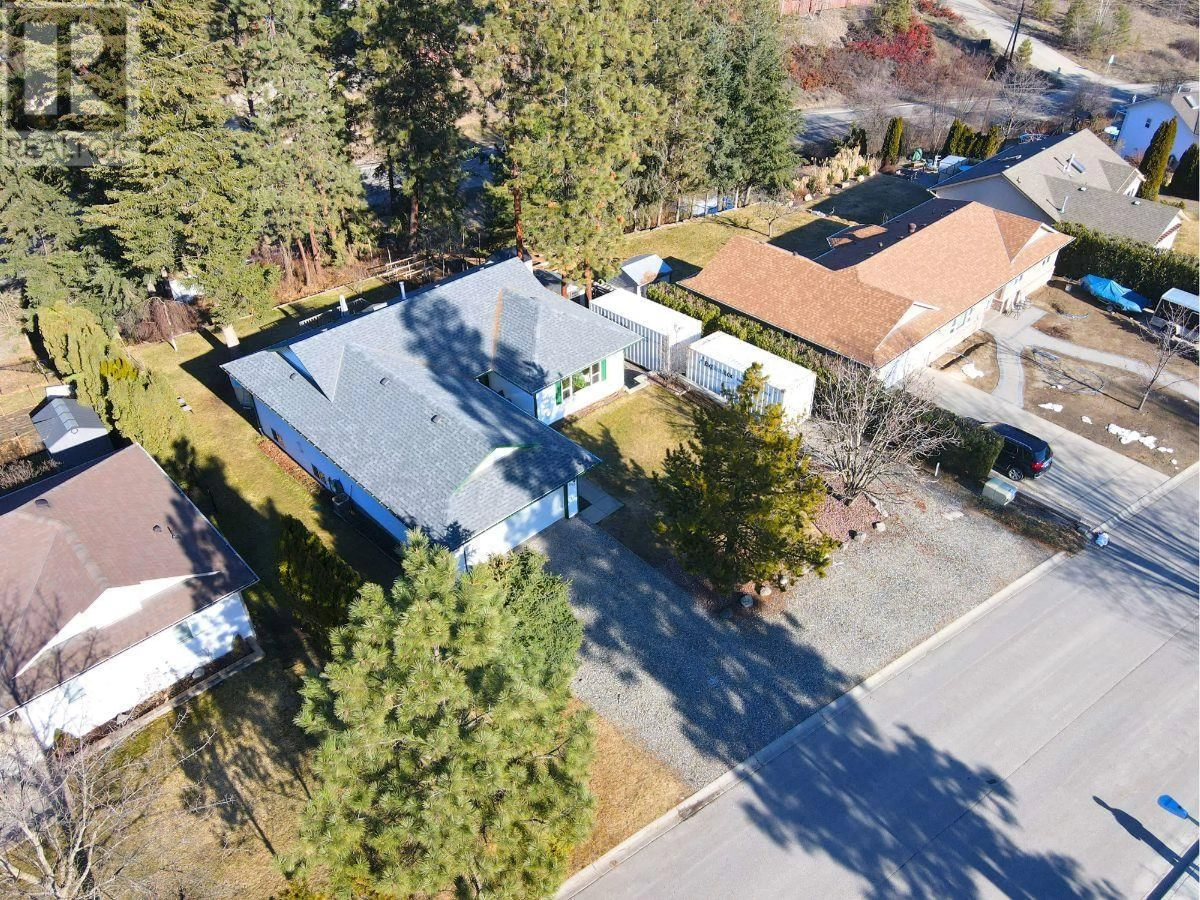 A pic from outside/outdoor area/front of a property/back of a property/a pic from drone, street for 2785 NORTHVIEW PLACE, Lake Country British Columbia V4V1R1