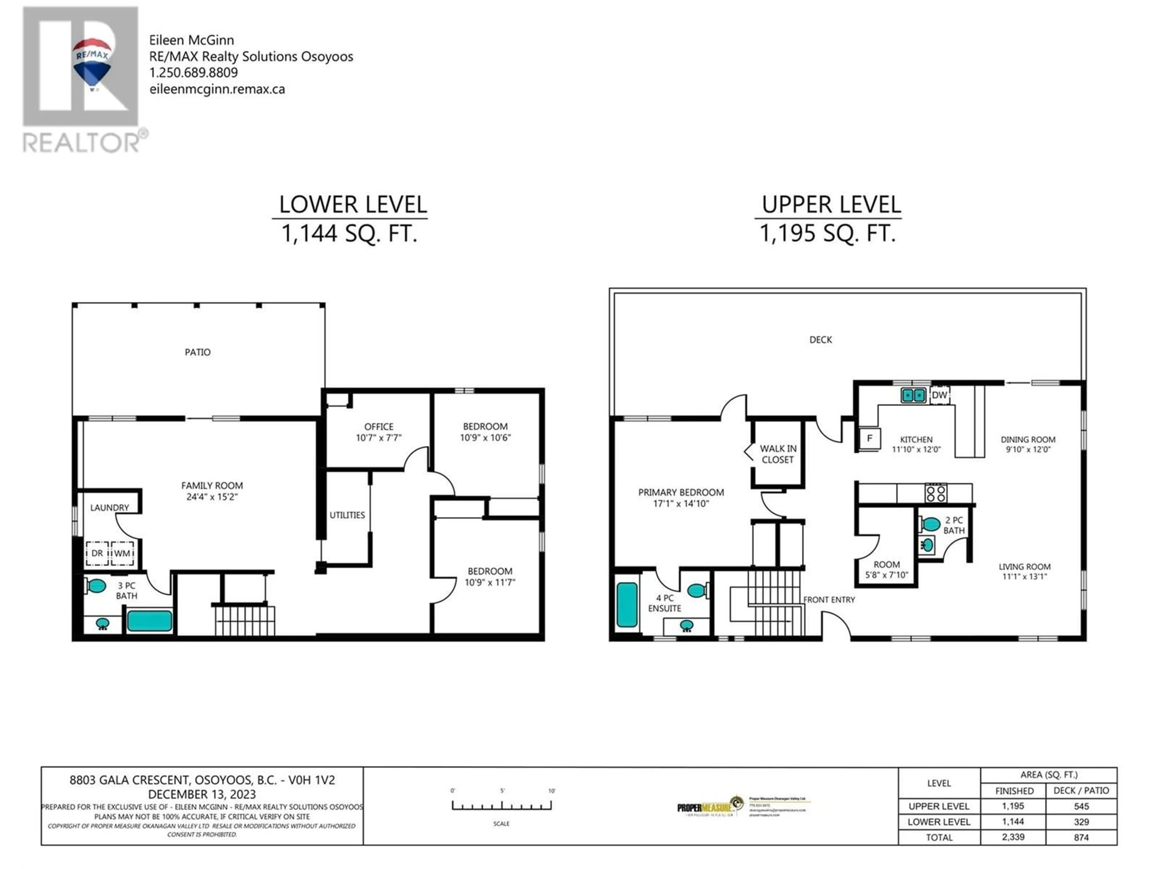 Floor plan for 8803 GALA CRESCENT, Osoyoos British Columbia V0H1V2