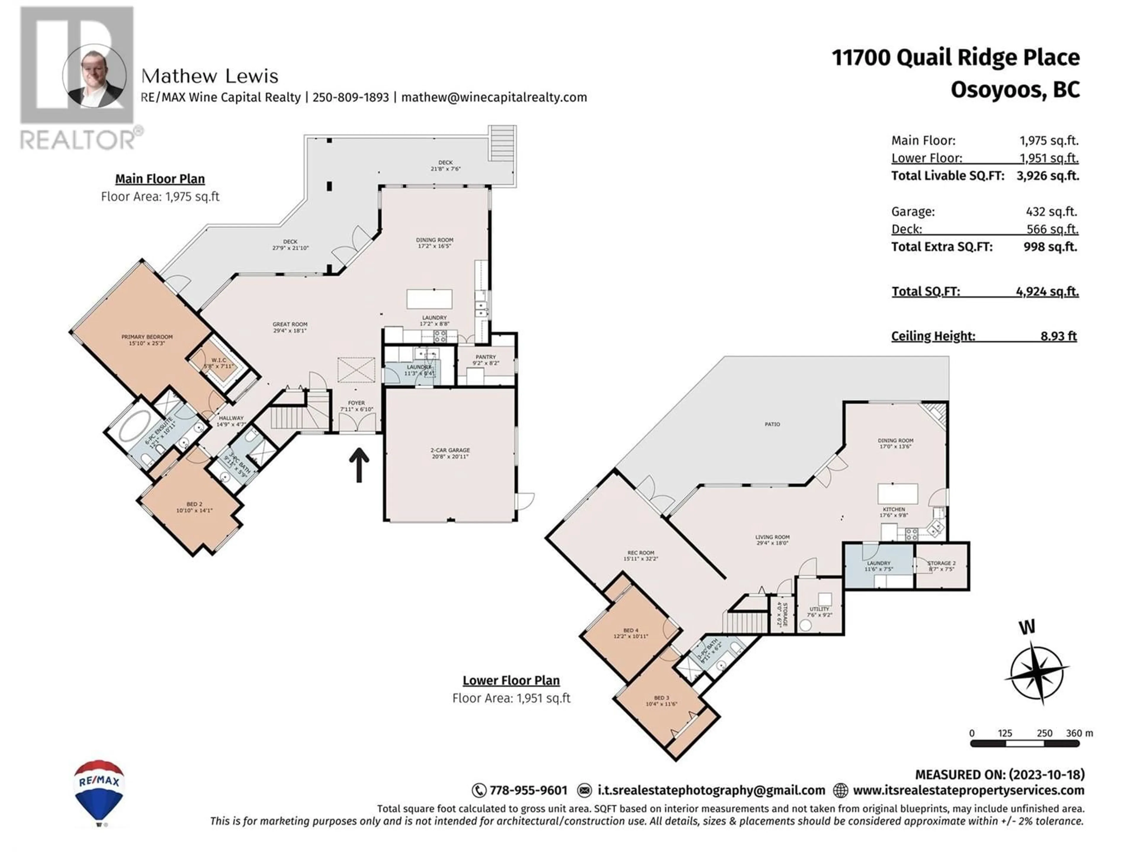 Floor plan for 11700 QUAIL RIDGE PLACE, Osoyoos British Columbia V0H1V4