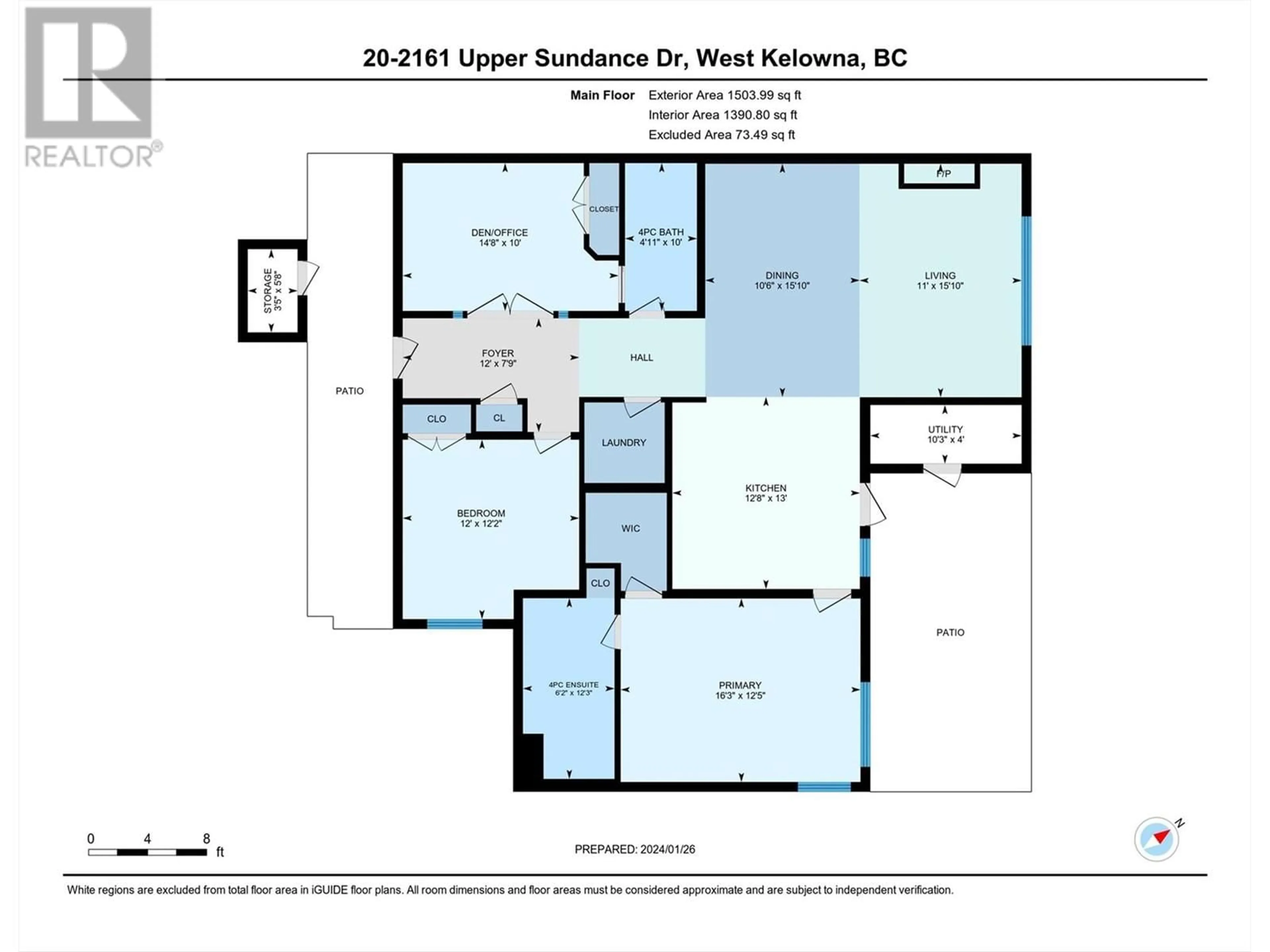 Floor plan for 20 - 2161 UPPER SUNDANCE DRIVE, West Kelowna British Columbia V4T3M9