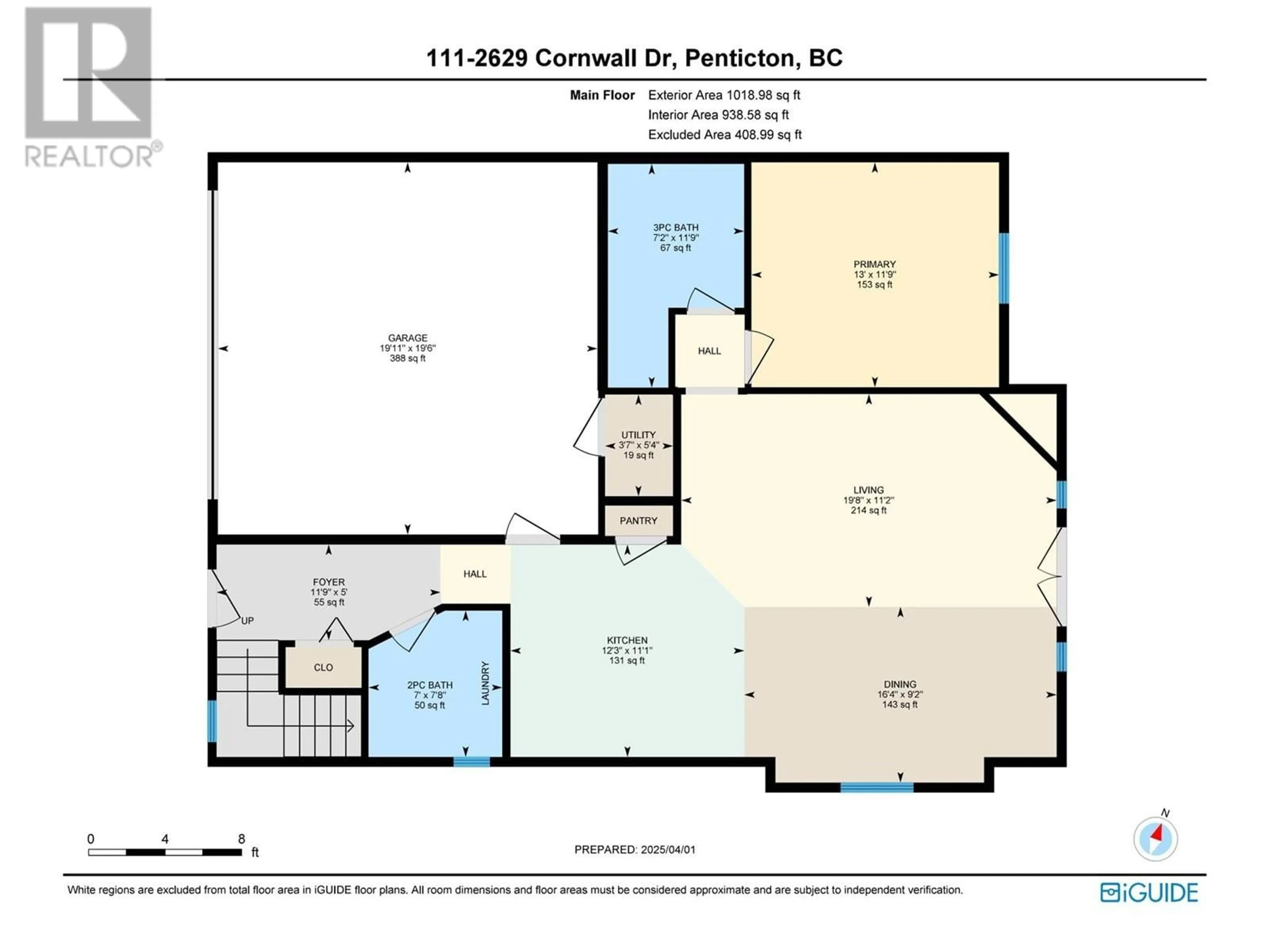 Floor plan for 111 - 2629 CORNWALL DRIVE, Penticton British Columbia V2A6W2