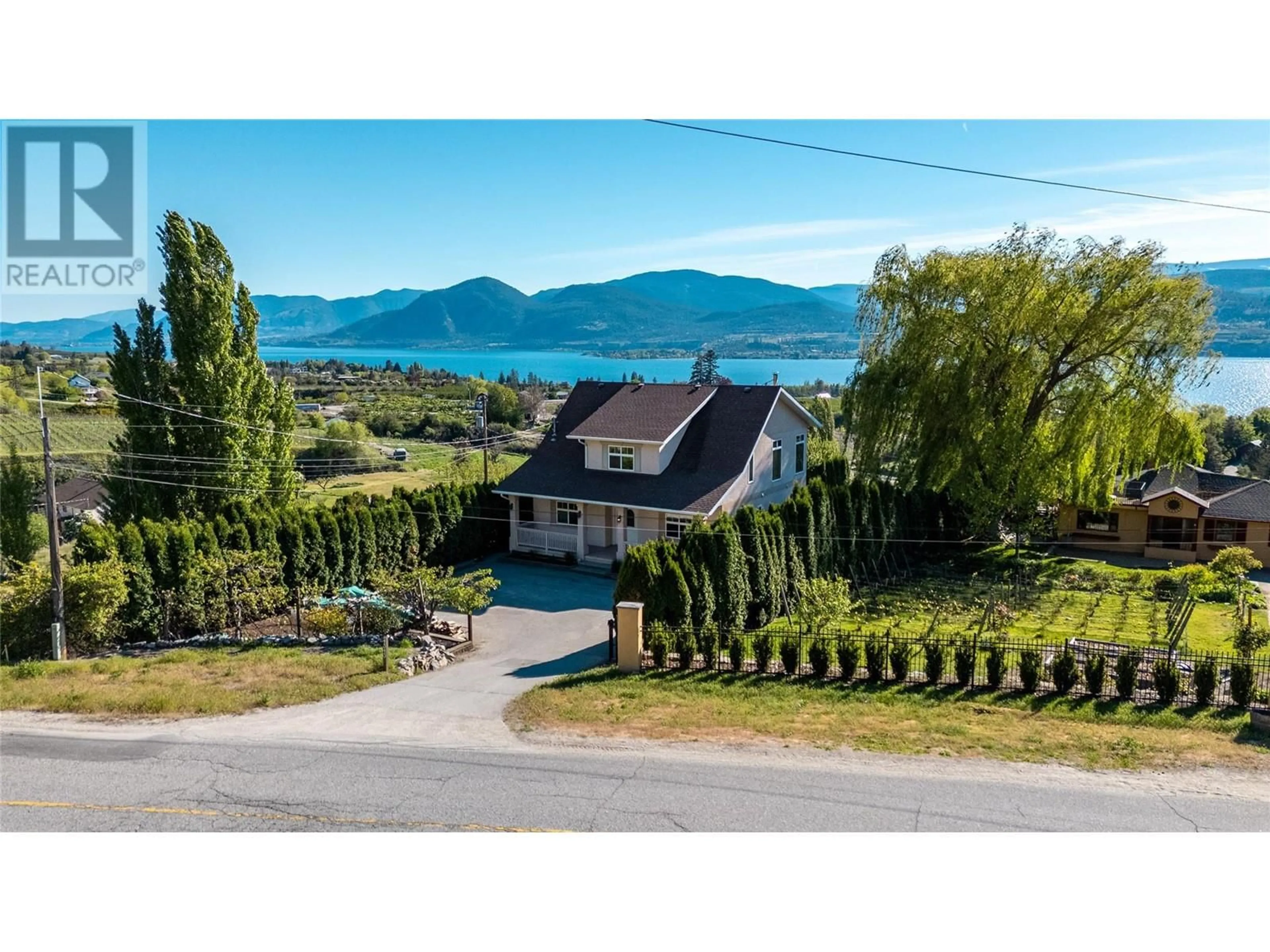 A pic from outside/outdoor area/front of a property/back of a property/a pic from drone, water/lake/river/ocean view for 4343 NARAMATA ROAD NORTH, Naramata British Columbia V0H1N1