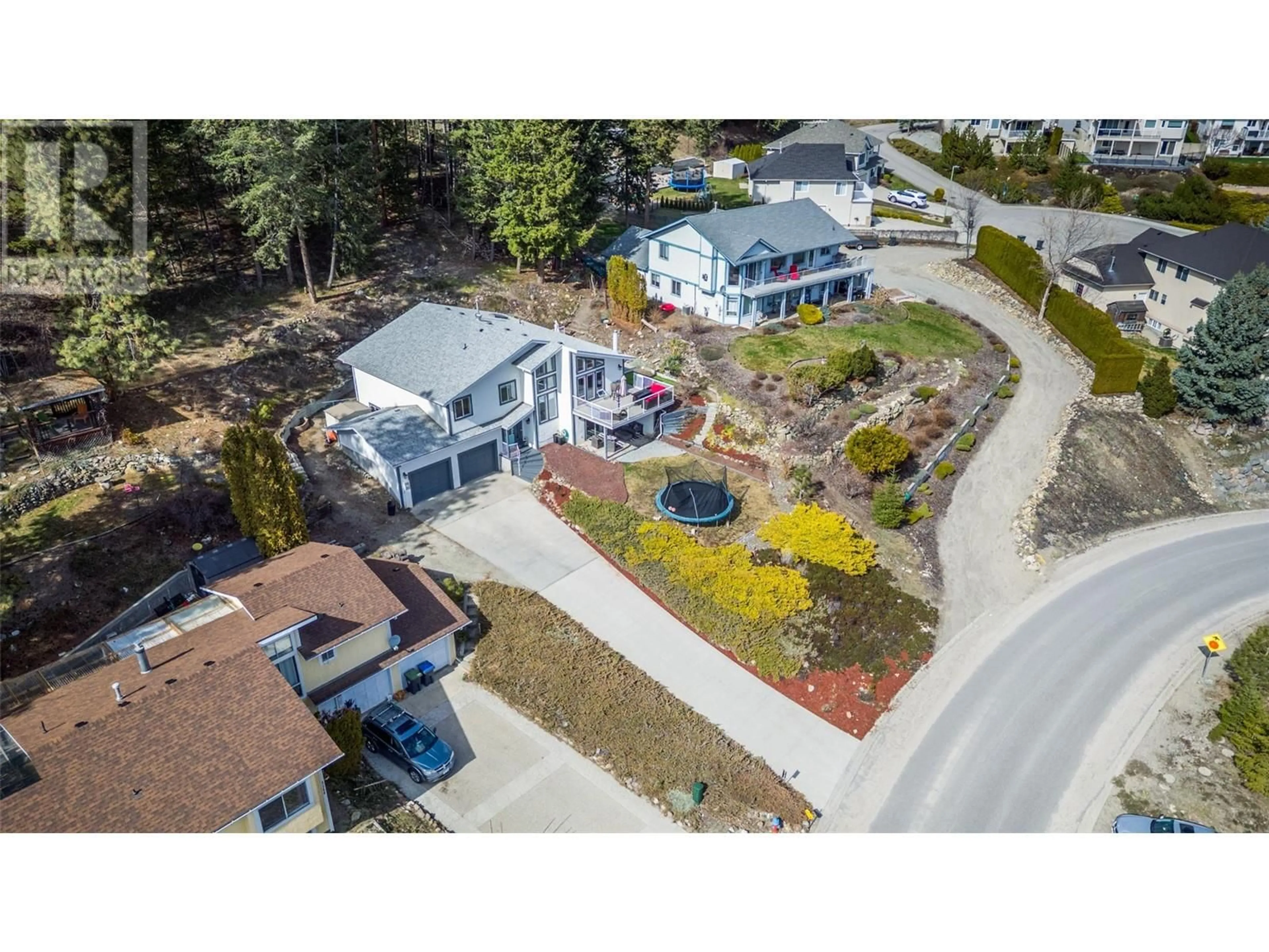 A pic from outside/outdoor area/front of a property/back of a property/a pic from drone, street for 3138 SHETLER DRIVE, West Kelowna British Columbia V4T1M4