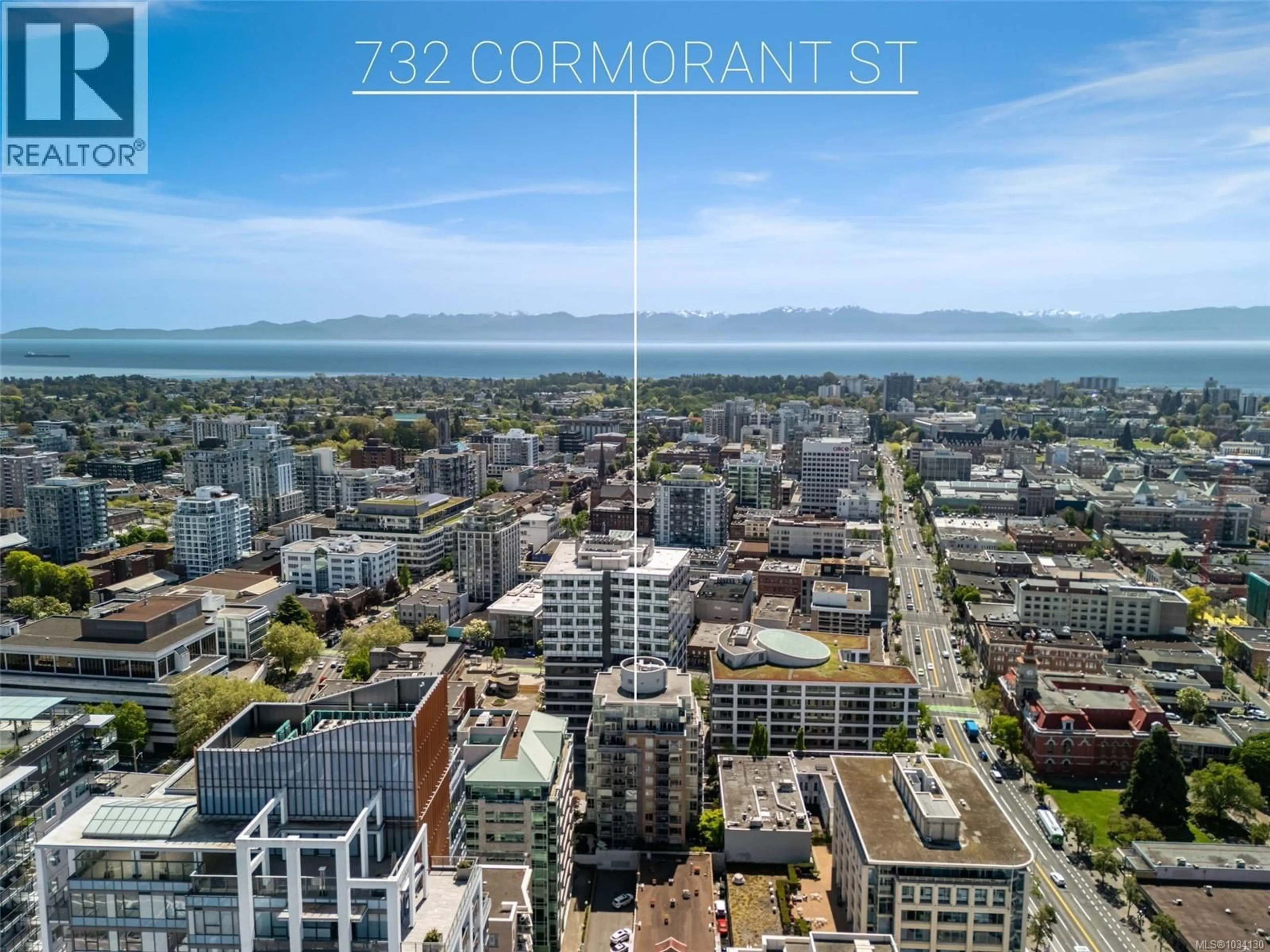 A pic from outside/outdoor area/front of a property/back of a property/a pic from drone, city buildings view from balcony for 201 - 732 CORMORANT STREET, Victoria British Columbia V8W1P8