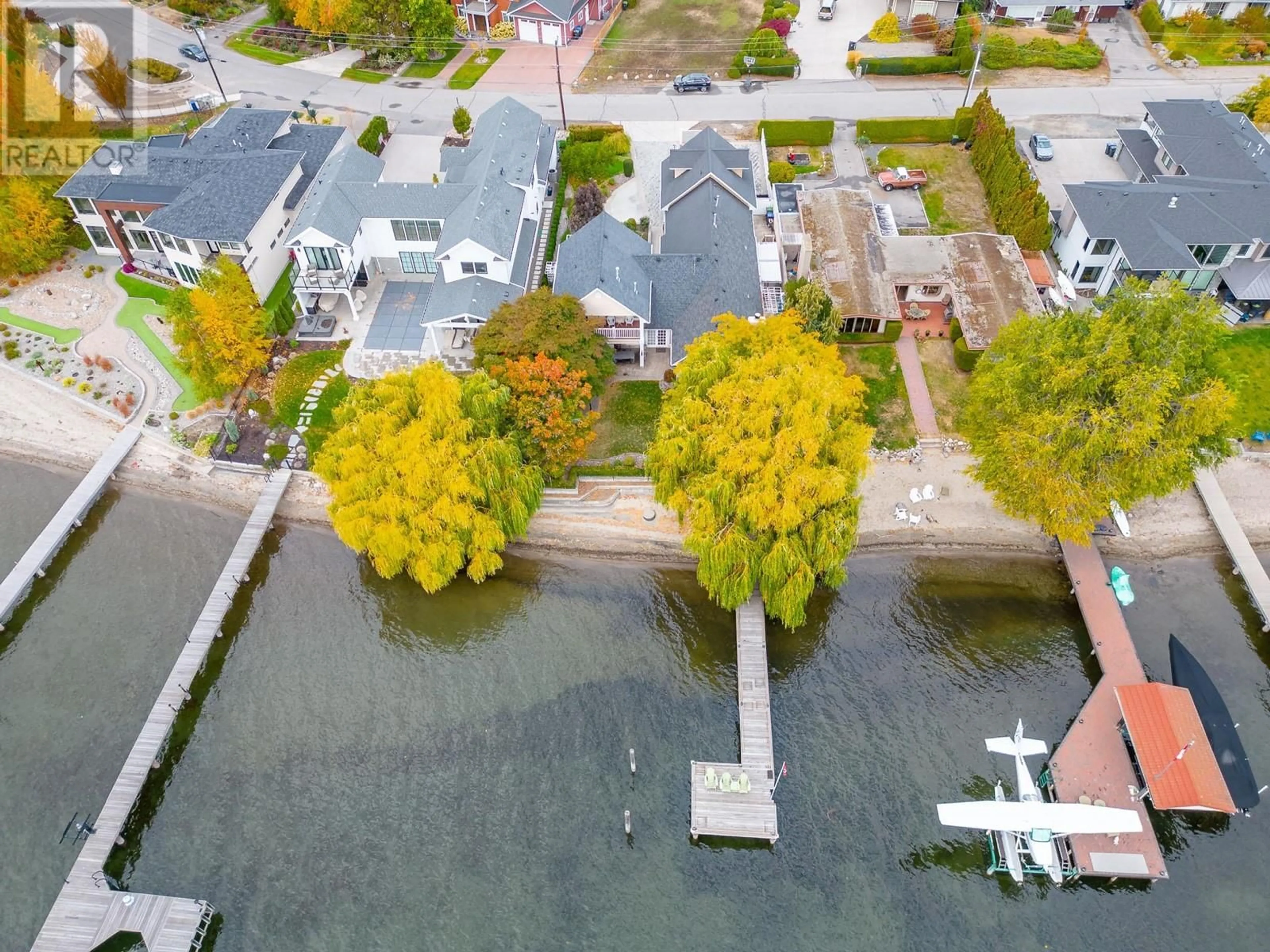 A pic from outside/outdoor area/front of a property/back of a property/a pic from drone, water/lake/river/ocean view for 1571 PRITCHARD DRIVE, West Kelowna British Columbia V4T1X4