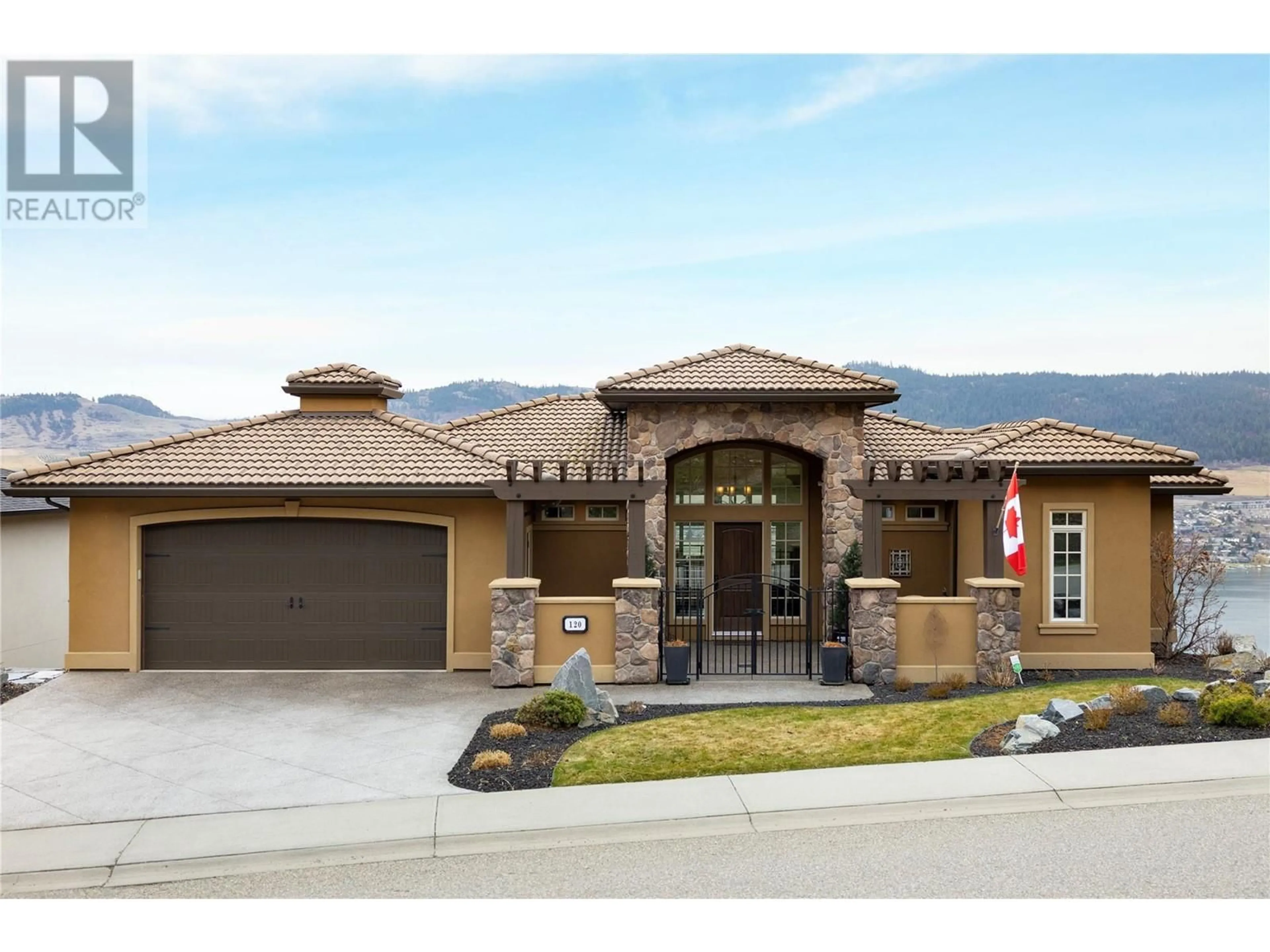 Home with brick exterior material, street for 120 VINEYARD WAY, Vernon British Columbia V1H1Z7