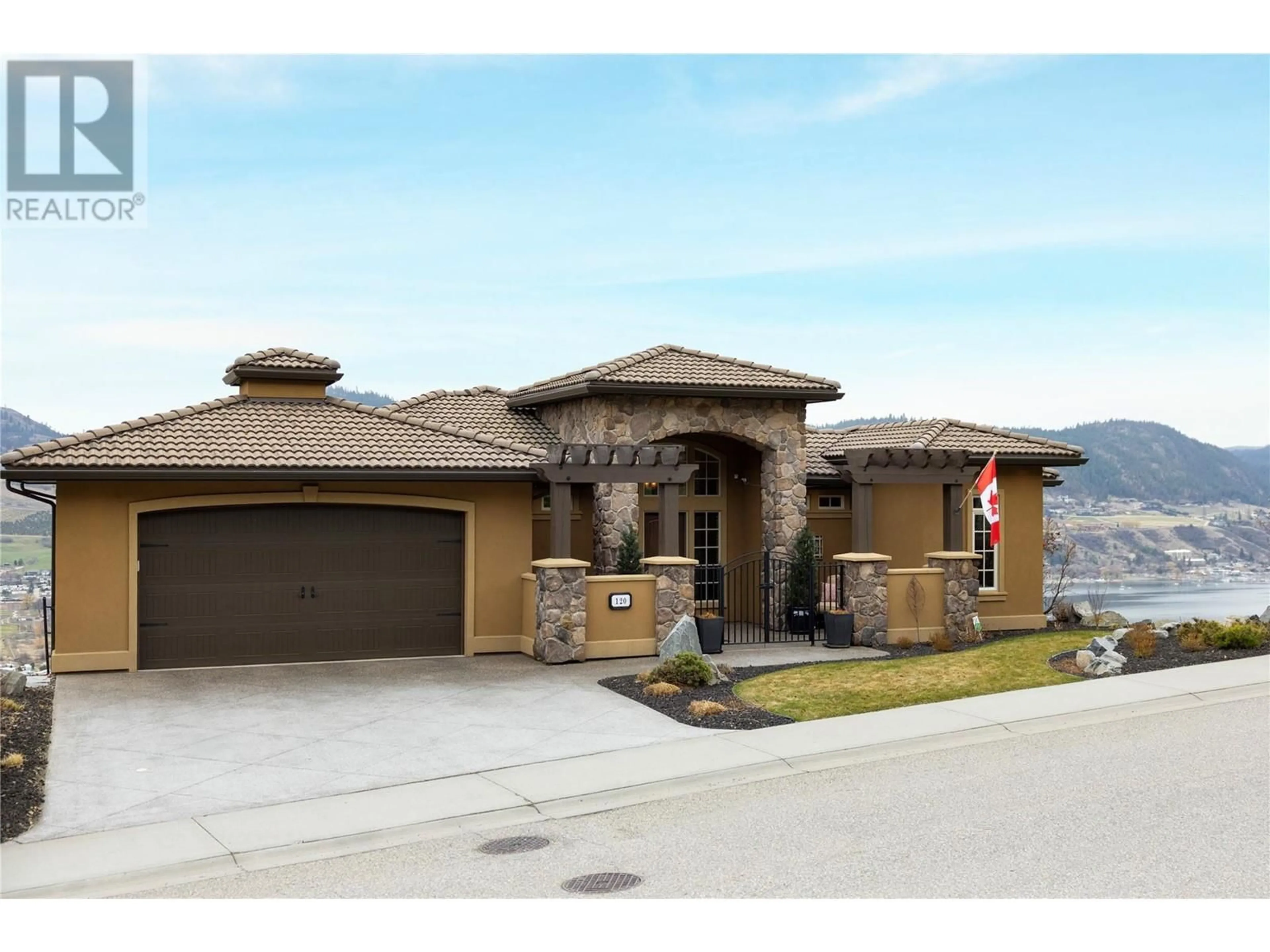 Home with brick exterior material, street for 120 VINEYARD WAY, Vernon British Columbia V1H1Z7