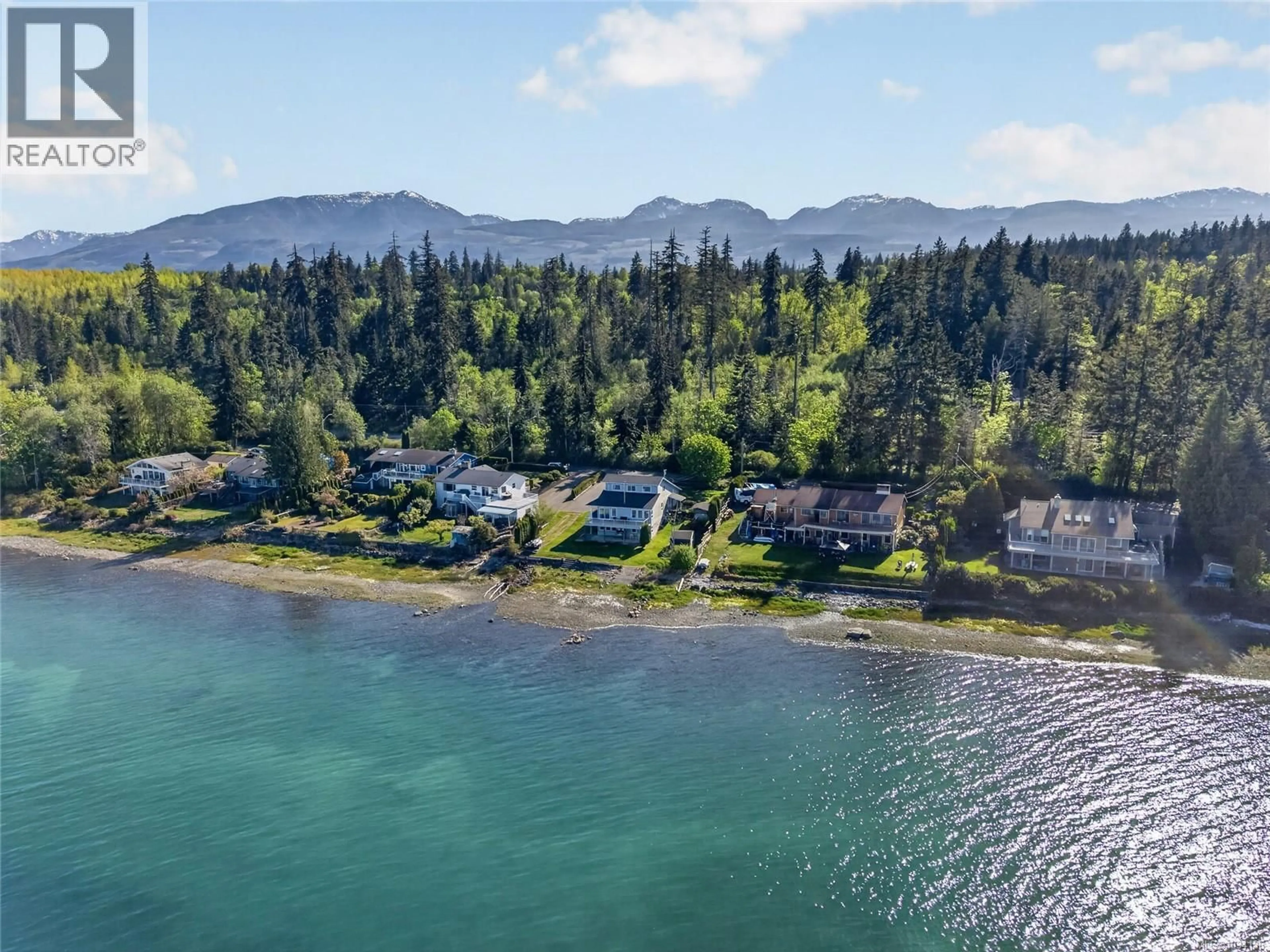 A pic from outside/outdoor area/front of a property/back of a property/a pic from drone, water/lake/river/ocean view for 6768 BUCKLEY BAY FRONTAGE ROAD WEST, Fanny Bay British Columbia V0R1W0