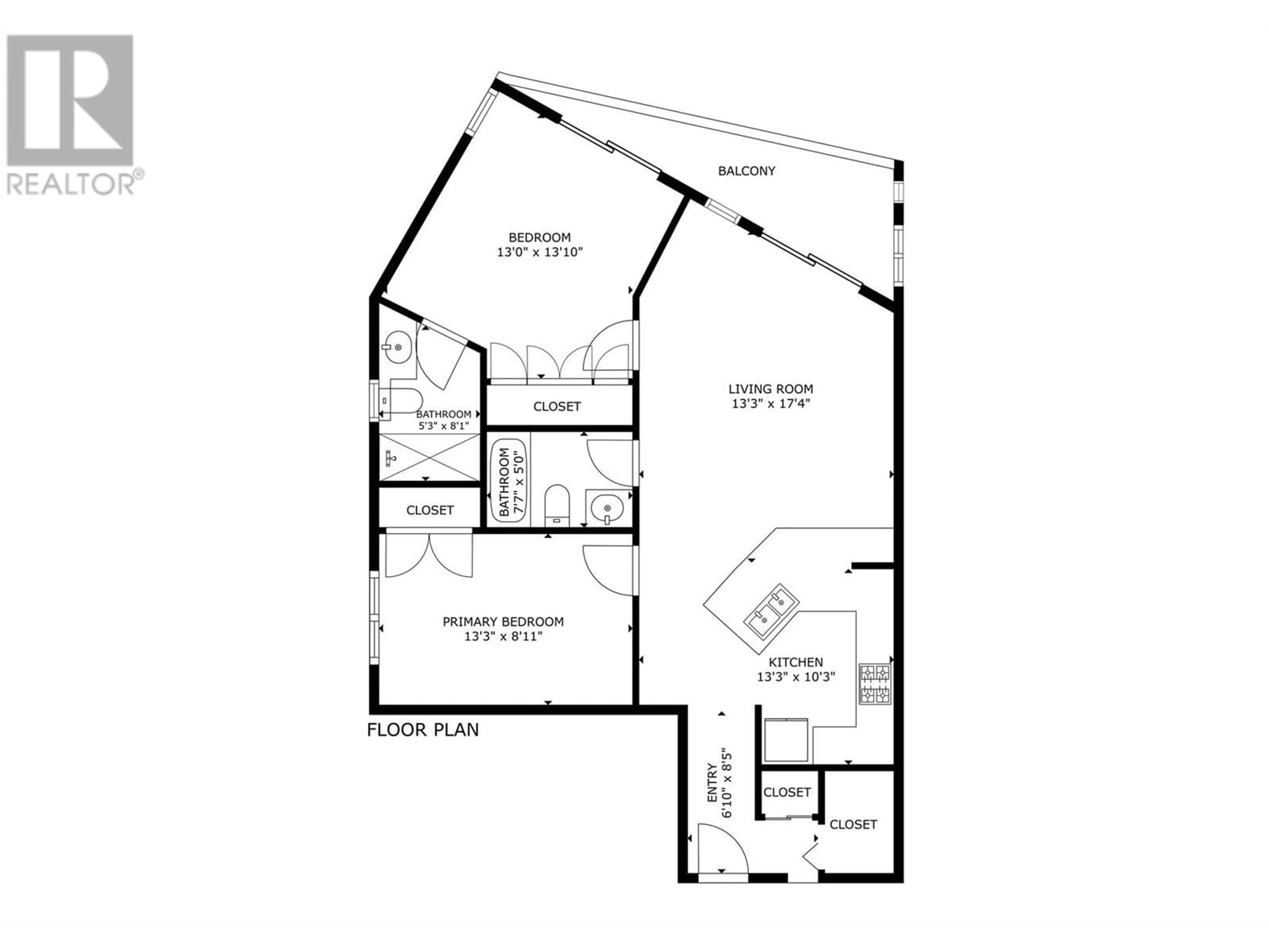 Floor plan for 342 - 1088 SUNSET DRIVE, Kelowna British Columbia V1Y9W1