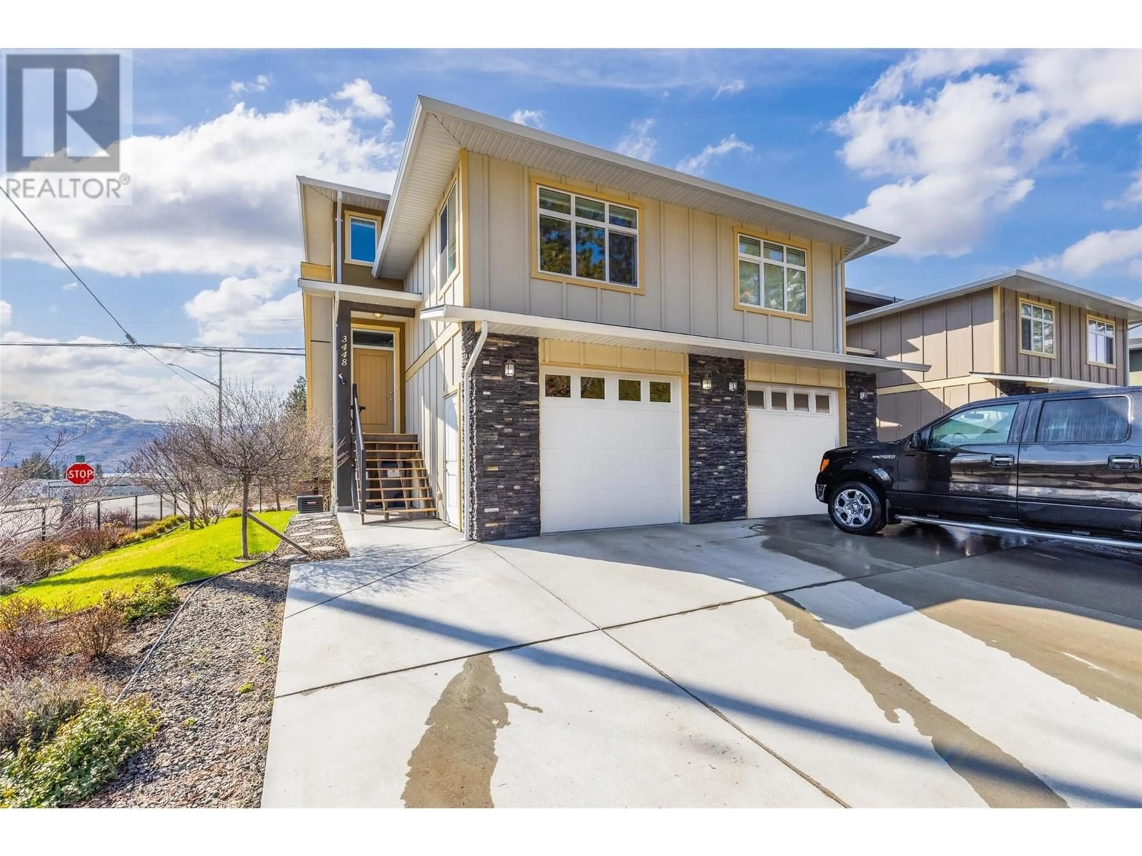 Home with brick exterior material, street for 3448 COUGAR ROAD, West Kelowna British Columbia V4T2H1