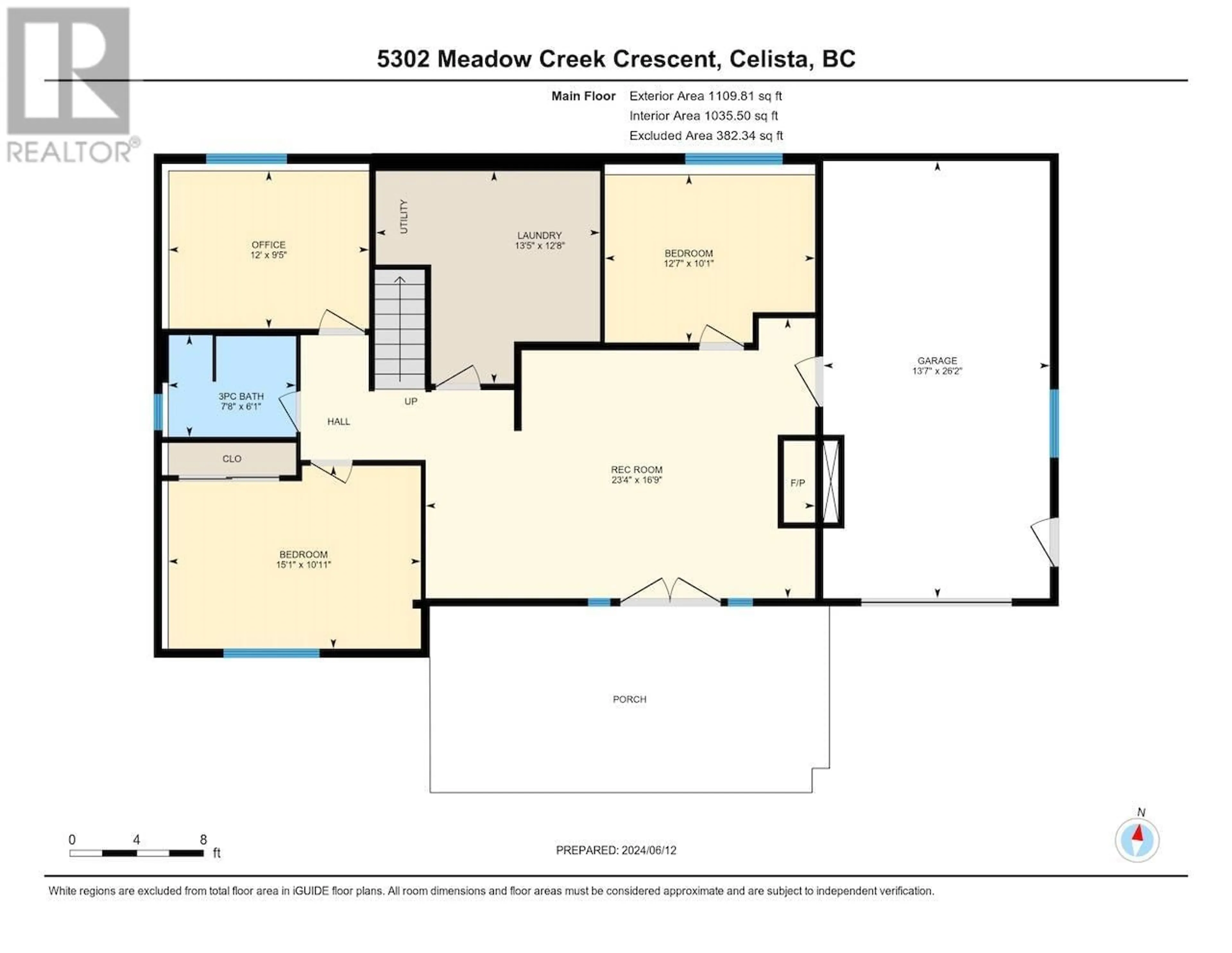 Floor plan for 5302 MEADOW CREEK CRESCENT, Celista British Columbia V0E1M6