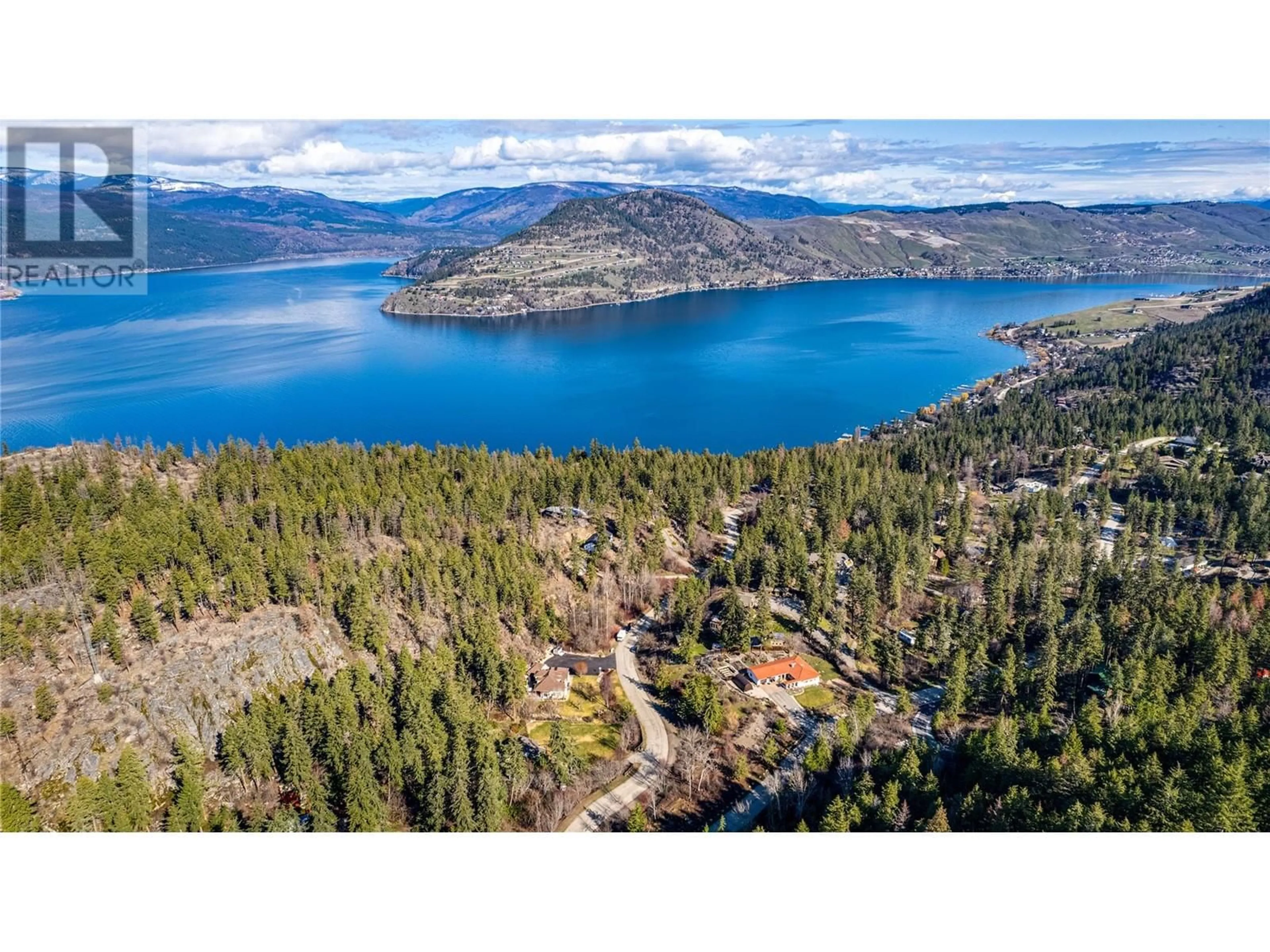 A pic from outside/outdoor area/front of a property/back of a property/a pic from drone, water/lake/river/ocean view for 9292 CHINOOK ROAD, Vernon British Columbia V1H1K3