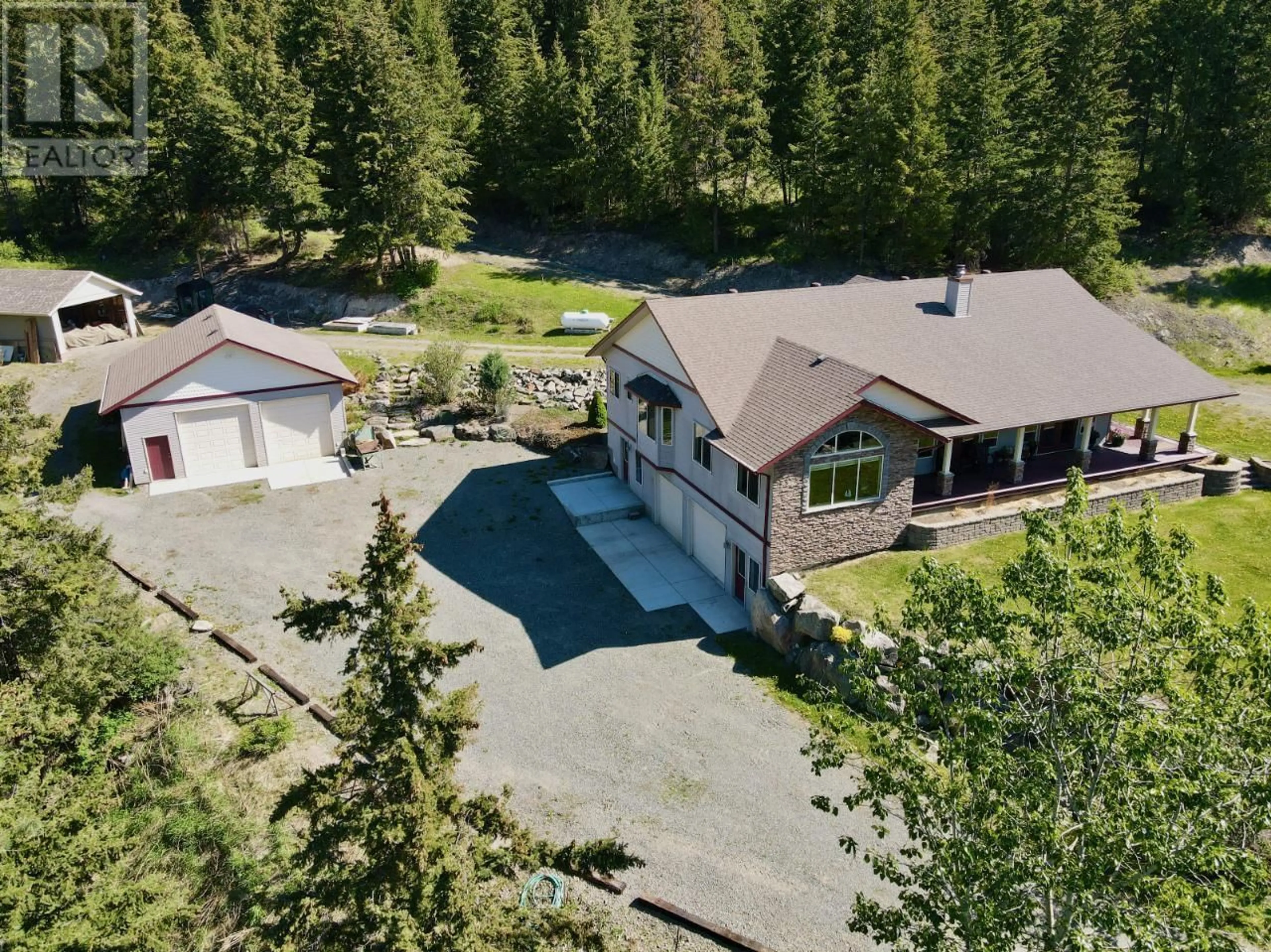 A pic from outside/outdoor area/front of a property/back of a property/a pic from drone, unknown for 2165 FADEAR CREEK ROAD, Kamloops British Columbia V0E2E0