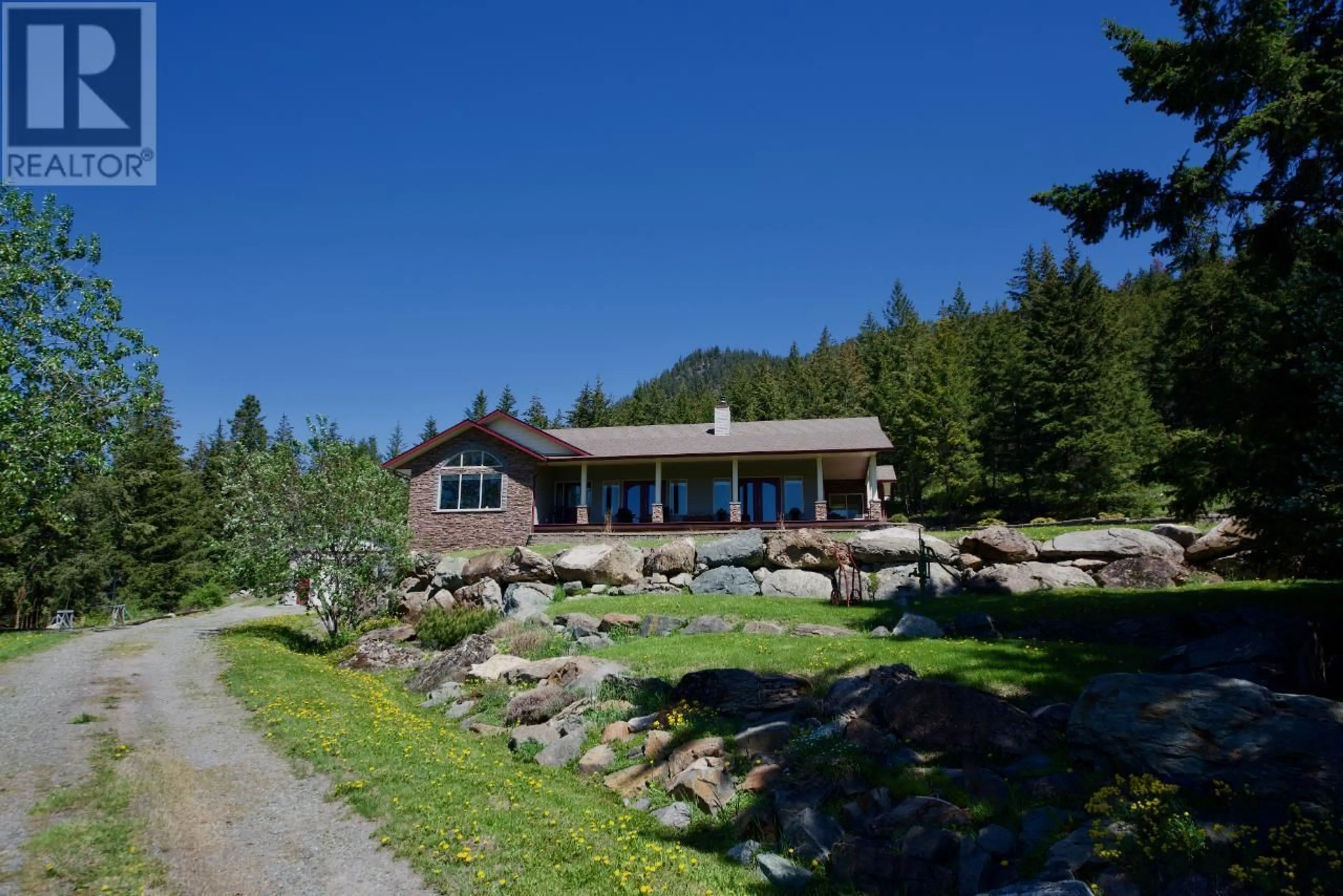 A pic from outside/outdoor area/front of a property/back of a property/a pic from drone, water/lake/river/ocean view for 2165 FADEAR CREEK ROAD, Kamloops British Columbia V0E2E0