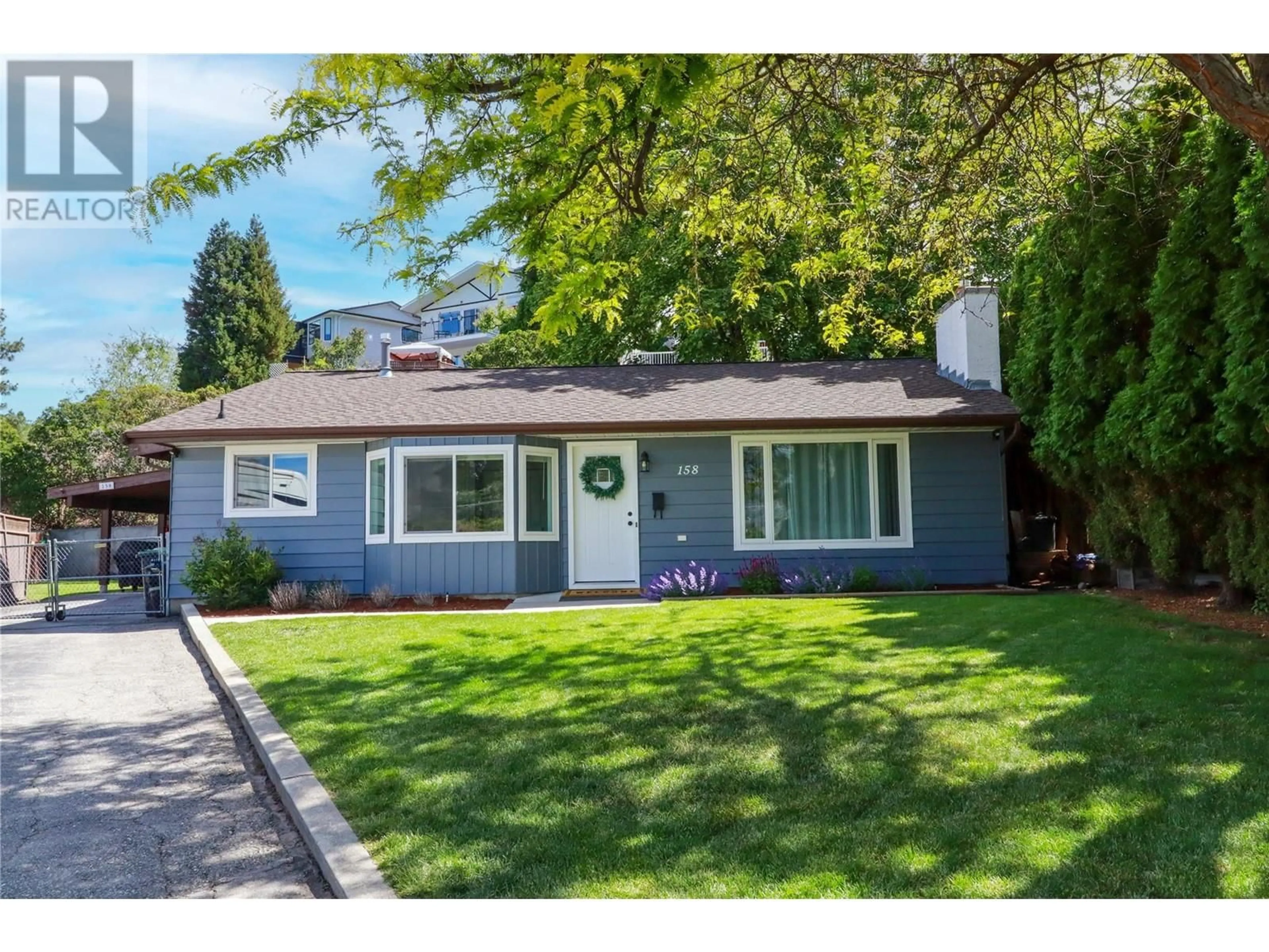 Home with vinyl exterior material, street for 158 PARMLEY PLACE, Penticton British Columbia V2A7G4