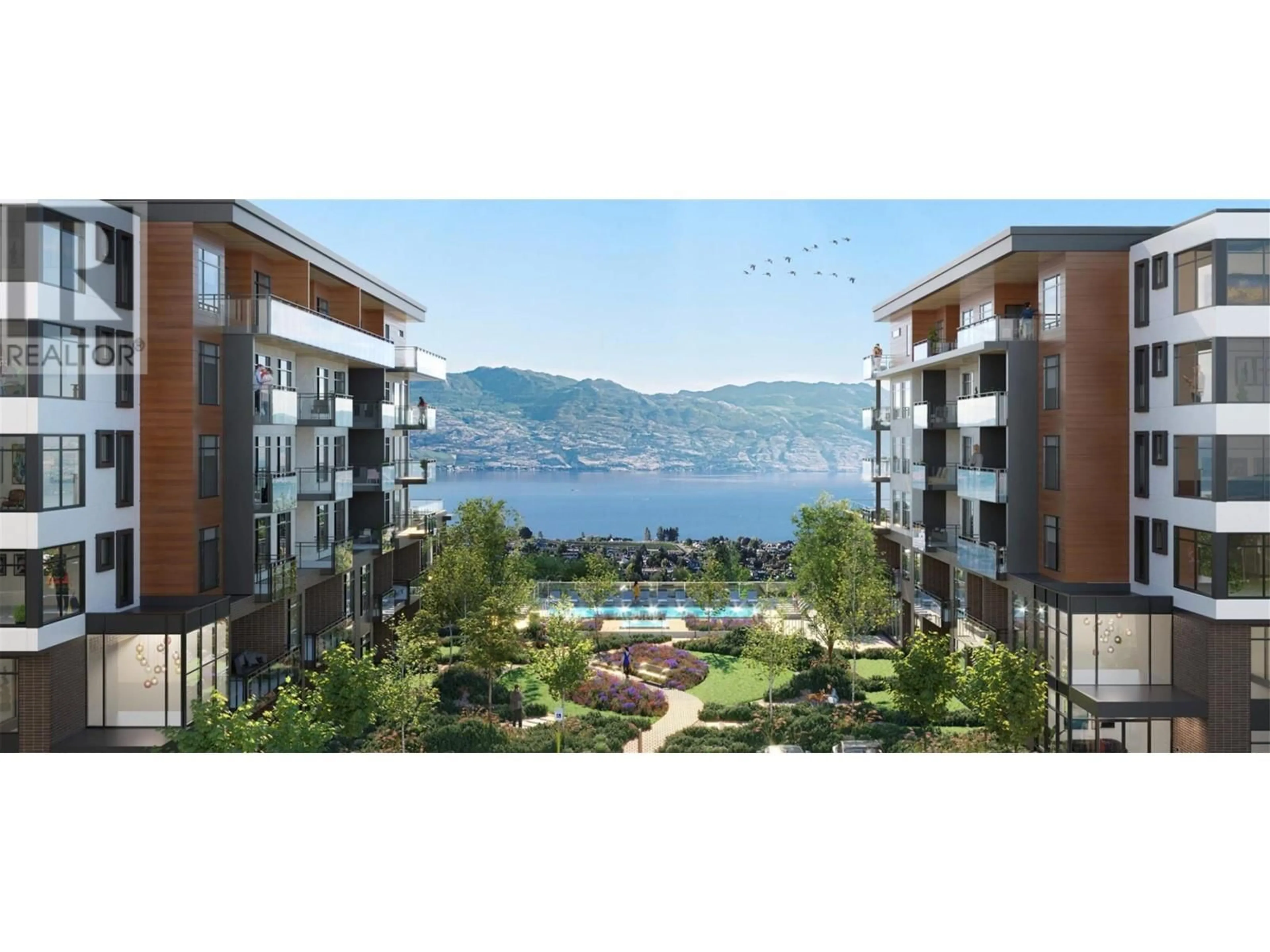 A pic from outside/outdoor area/front of a property/back of a property/a pic from drone, water/lake/river/ocean view for 503 - 2750 OLALLA ROAD, West Kelowna British Columbia V1Z2A9