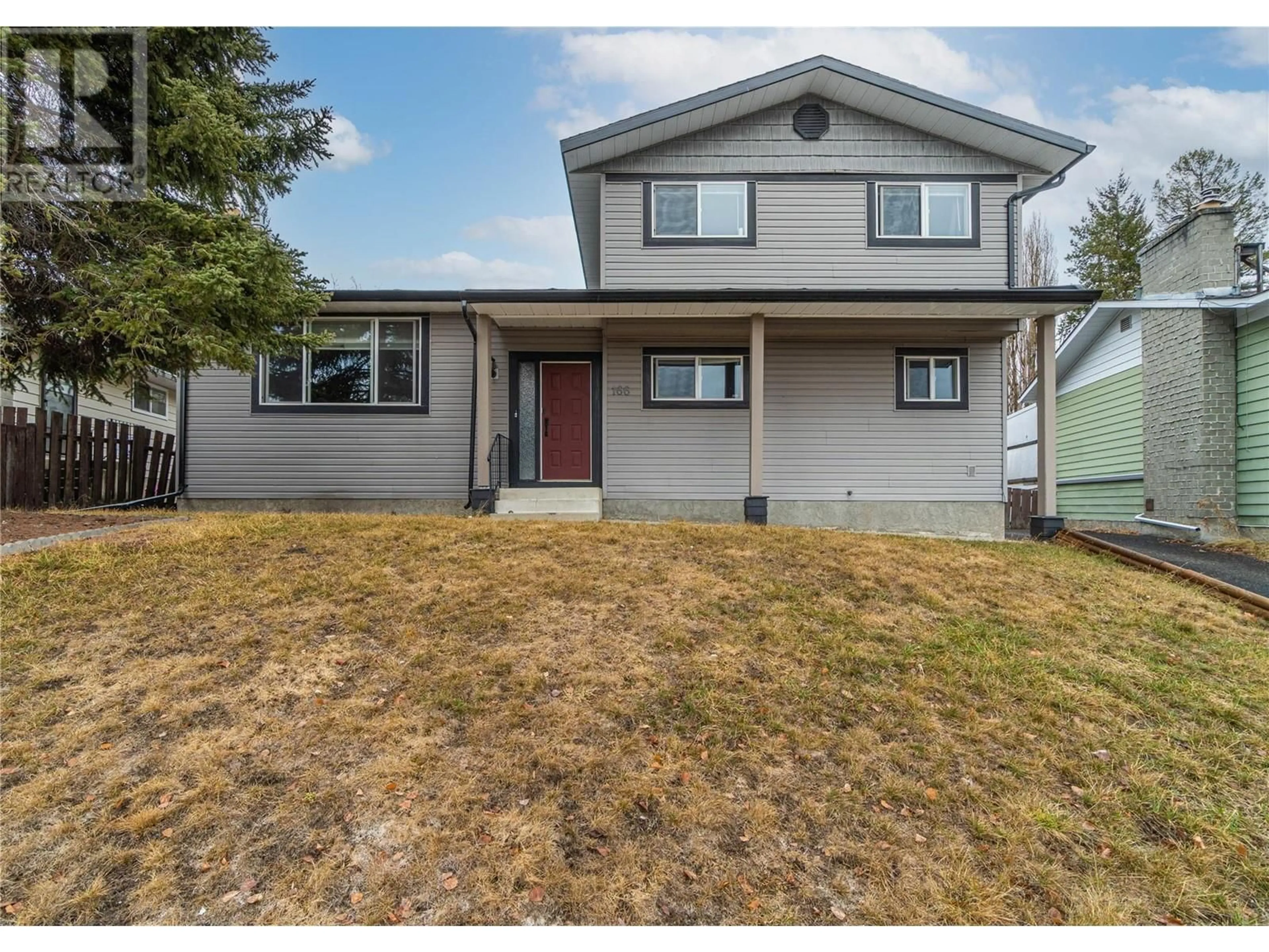 Home with vinyl exterior material, street for 166 ASPEN CRESCENT, Logan Lake British Columbia V0K1W0