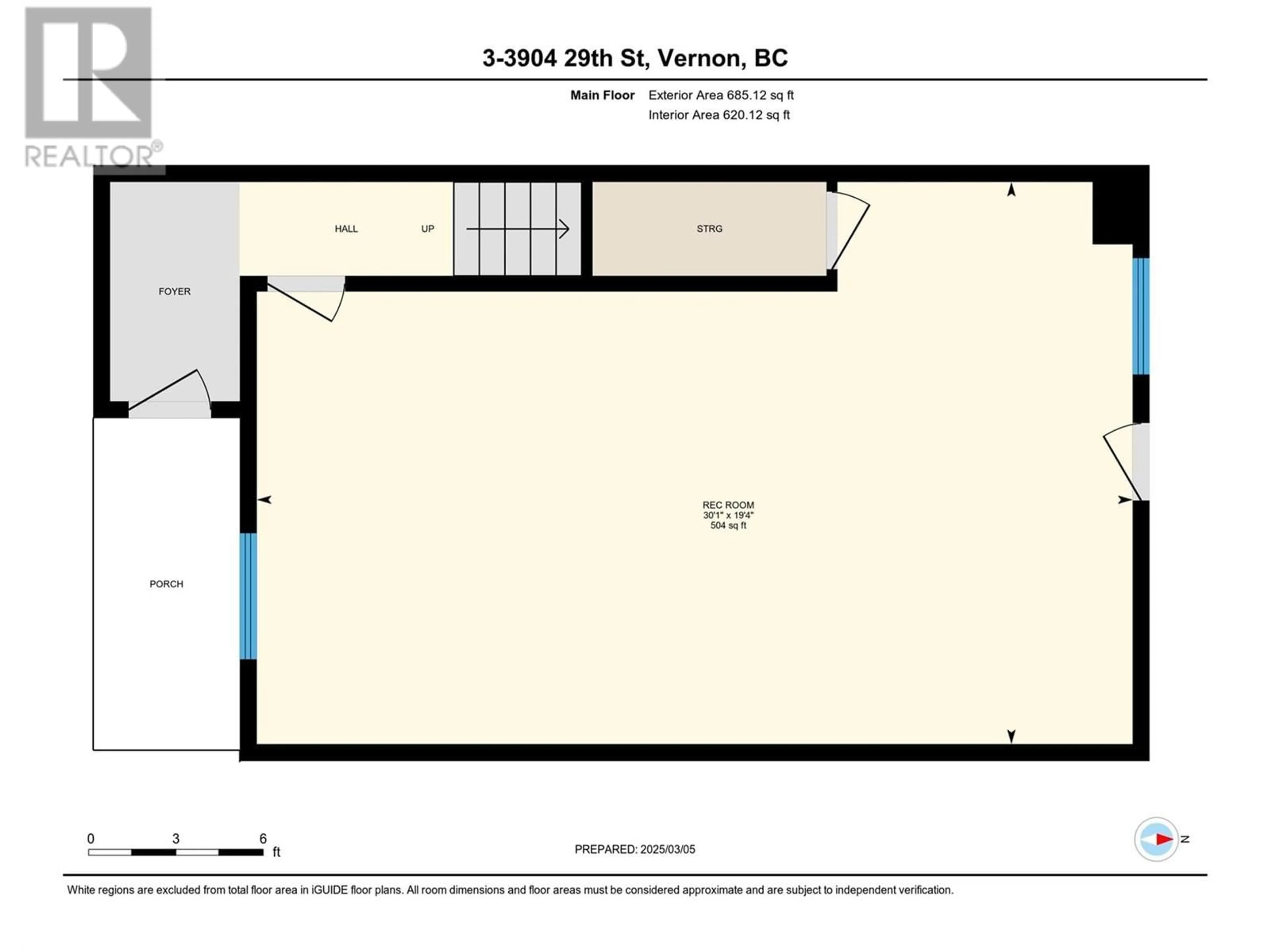 Floor plan for 3 - 3904 29 STREET, Vernon British Columbia V1T5B4
