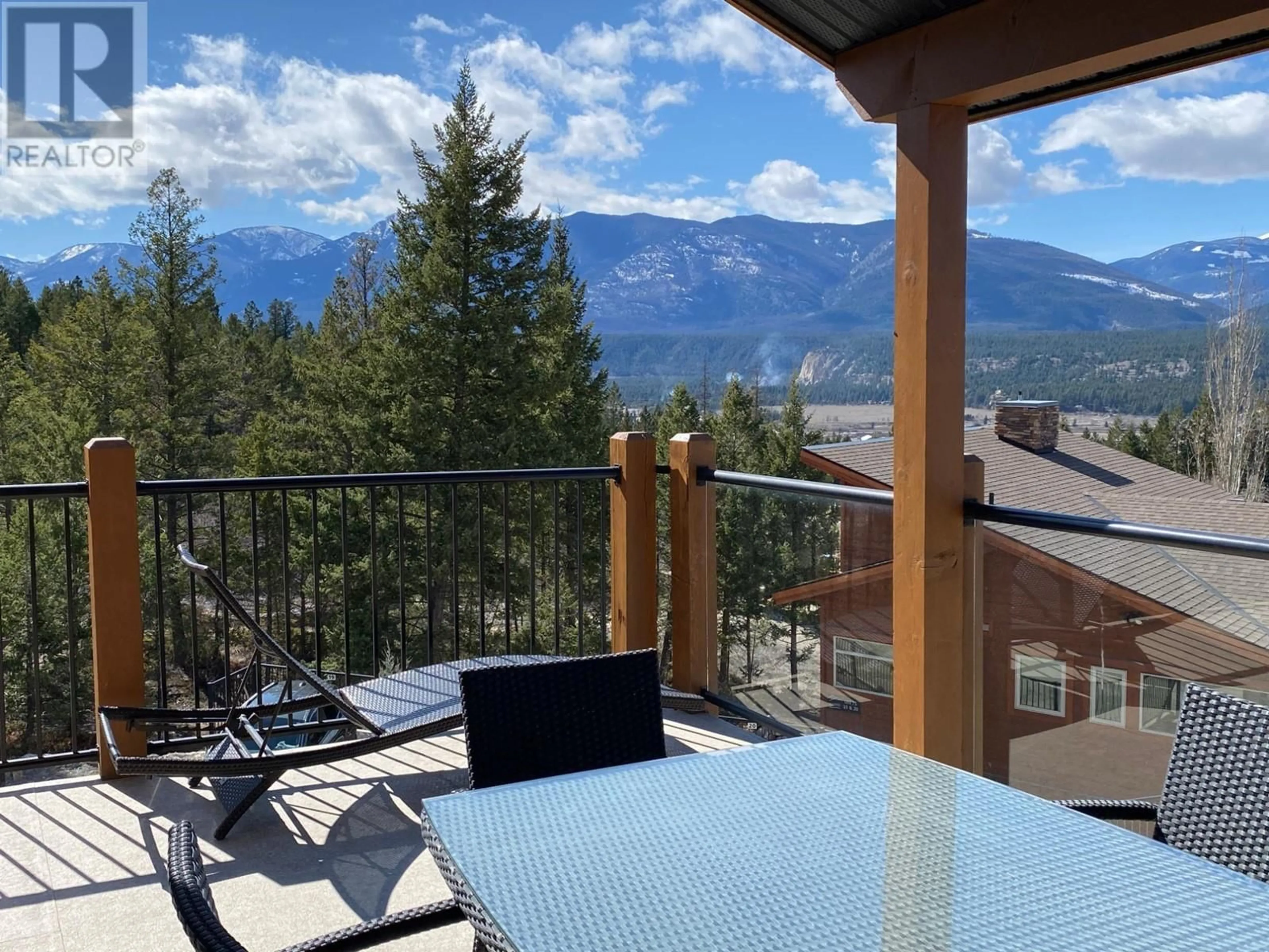 Balcony in the apartment, mountain view for 29 - D - 5150 FAIRWAY DRIVE, Fairmont Hot Springs British Columbia V0B1L1