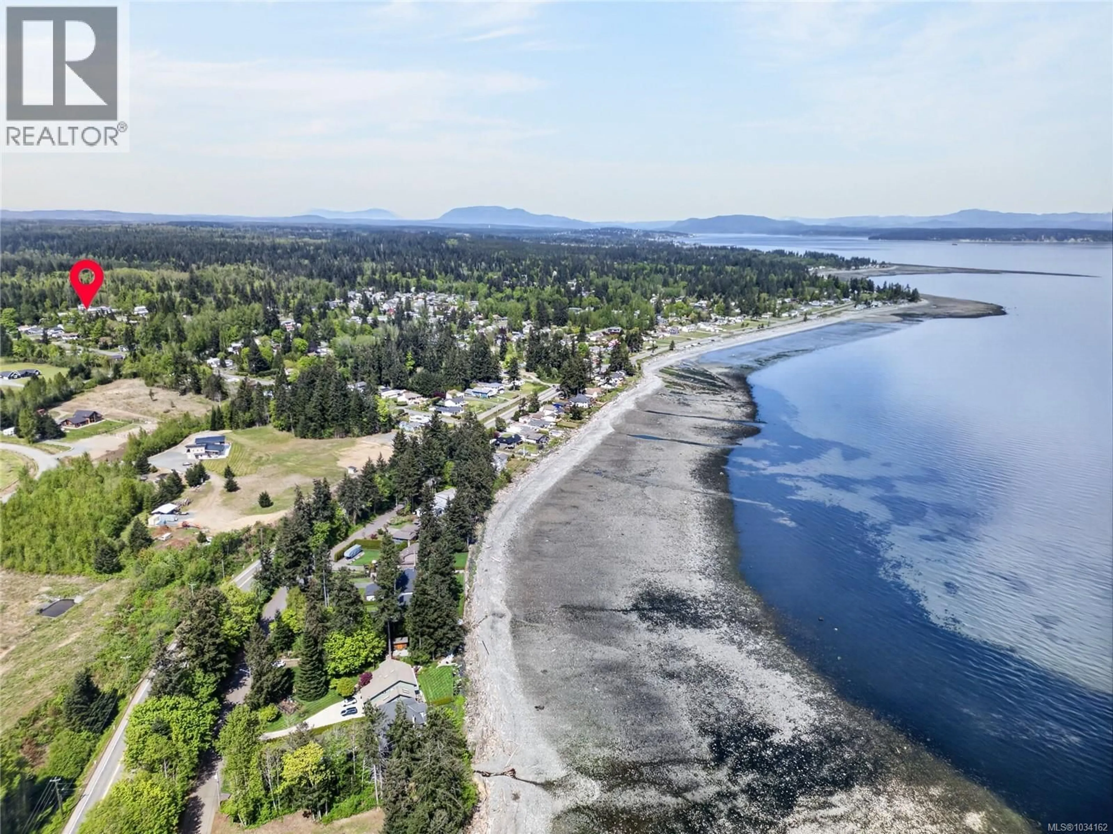 A pic from outside/outdoor area/front of a property/back of a property/a pic from drone, water/lake/river/ocean view for 161 LENNEA PLACE, Campbell River British Columbia V9H1G7