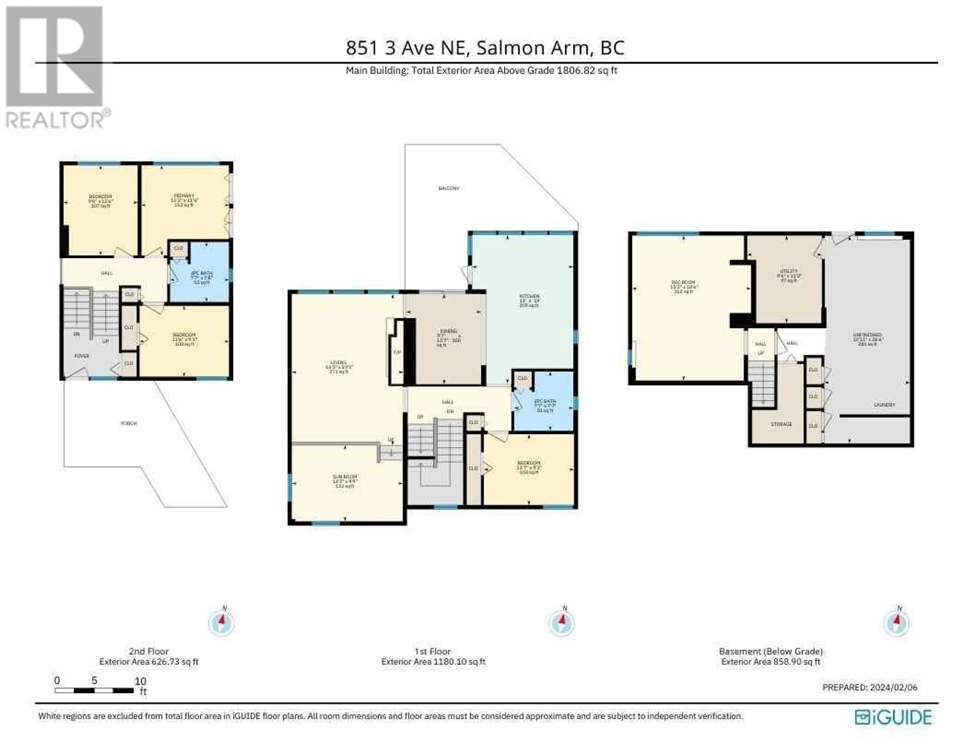 Floor plan for 851 3 AVENUE NORTHEAST, Salmon Arm British Columbia V1E1G9