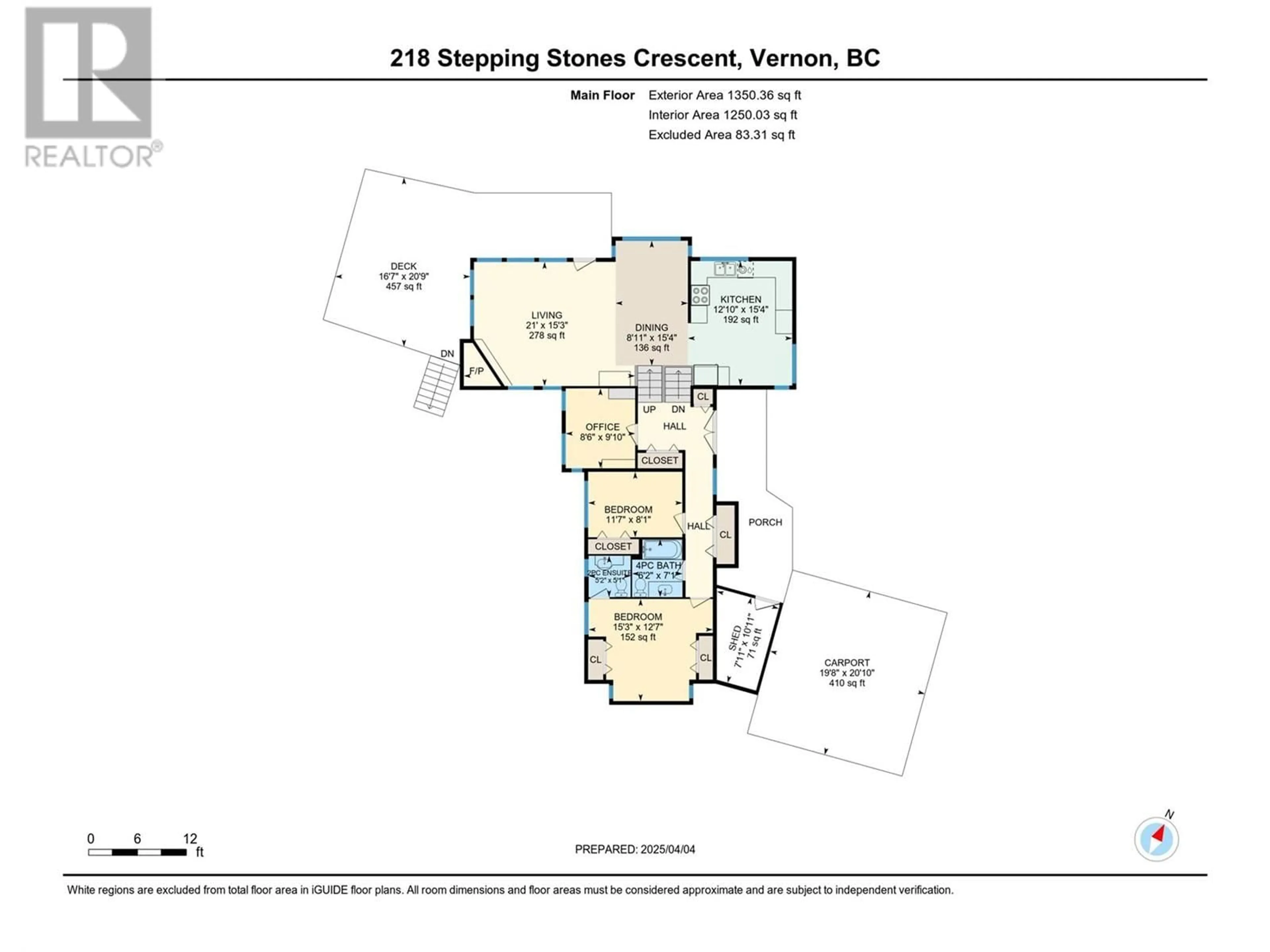 Floor plan for 218 STEPPING STONE CRESCENT, Spallumcheen British Columbia V1H1X2