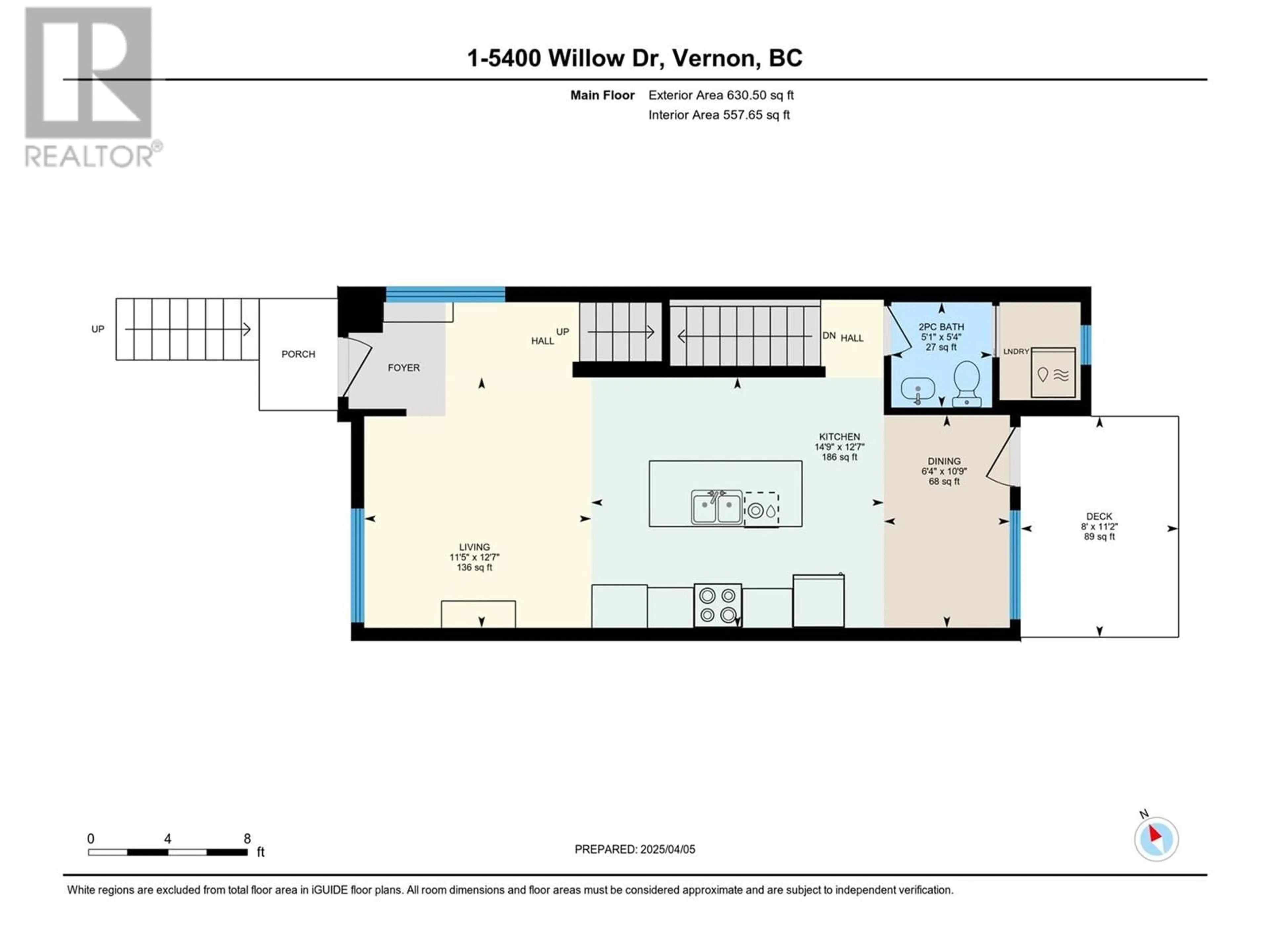 Floor plan for 1 - 5400 WILLOW DRIVE, Vernon British Columbia V1T7R3