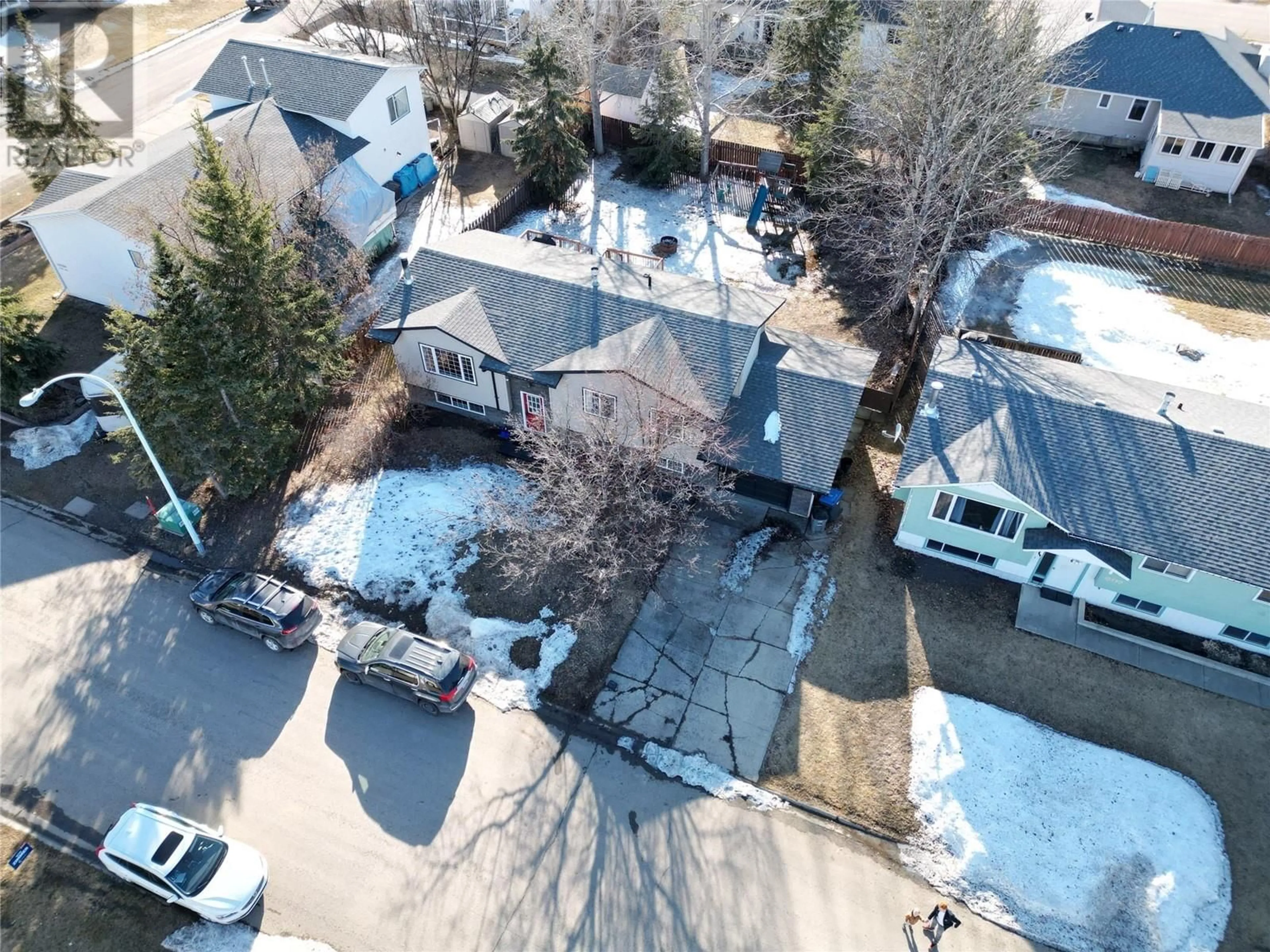 A pic from outside/outdoor area/front of a property/back of a property/a pic from drone, street for 10732 CYPRUS COURT, Dawson Creek British Columbia V1G4N2