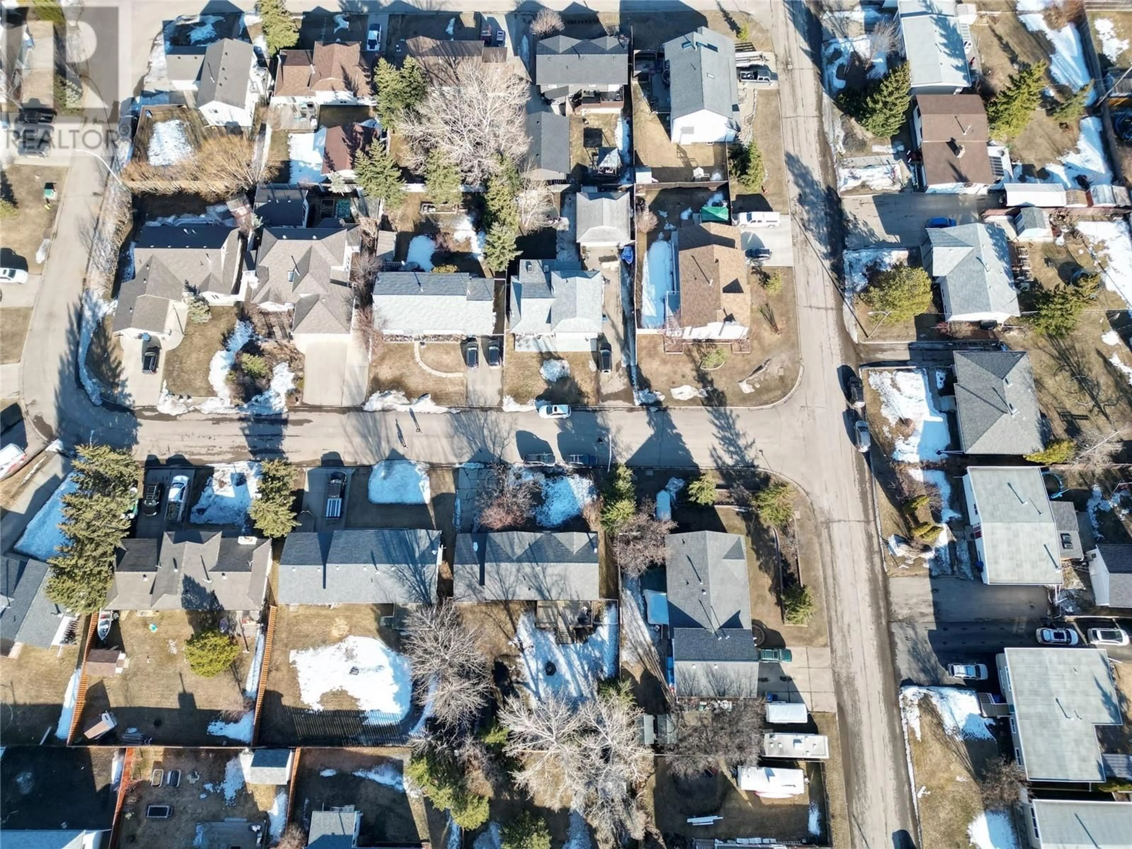 A pic from outside/outdoor area/front of a property/back of a property/a pic from drone, street for 10732 CYPRUS COURT, Dawson Creek British Columbia V1G4N2
