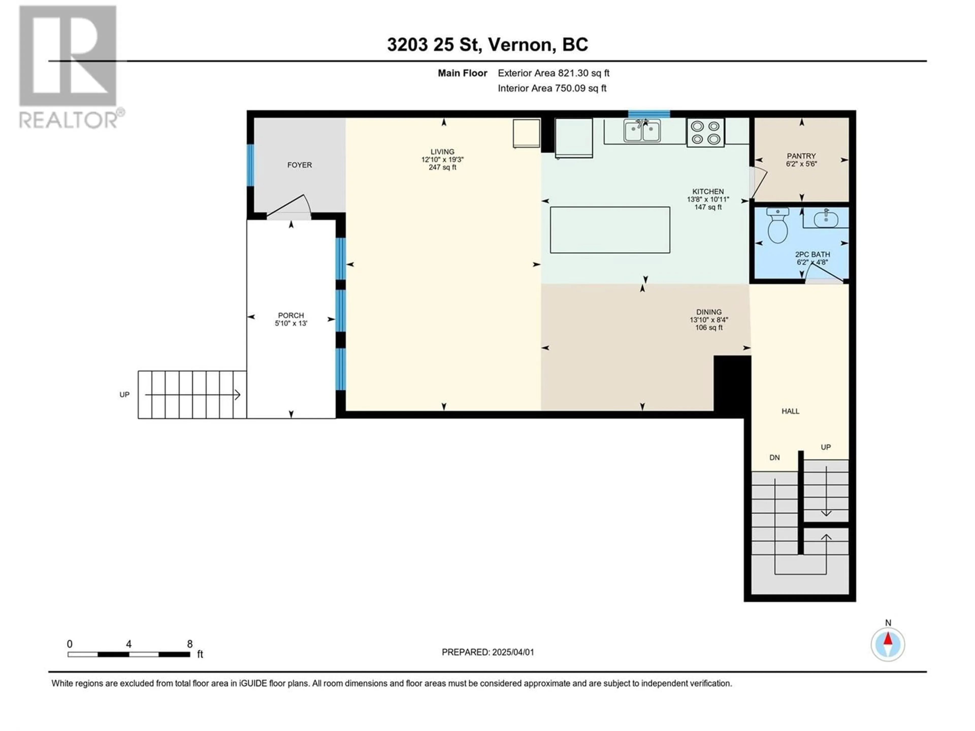 Floor plan for B - 3203 25 STREET, Vernon British Columbia V1T4R4