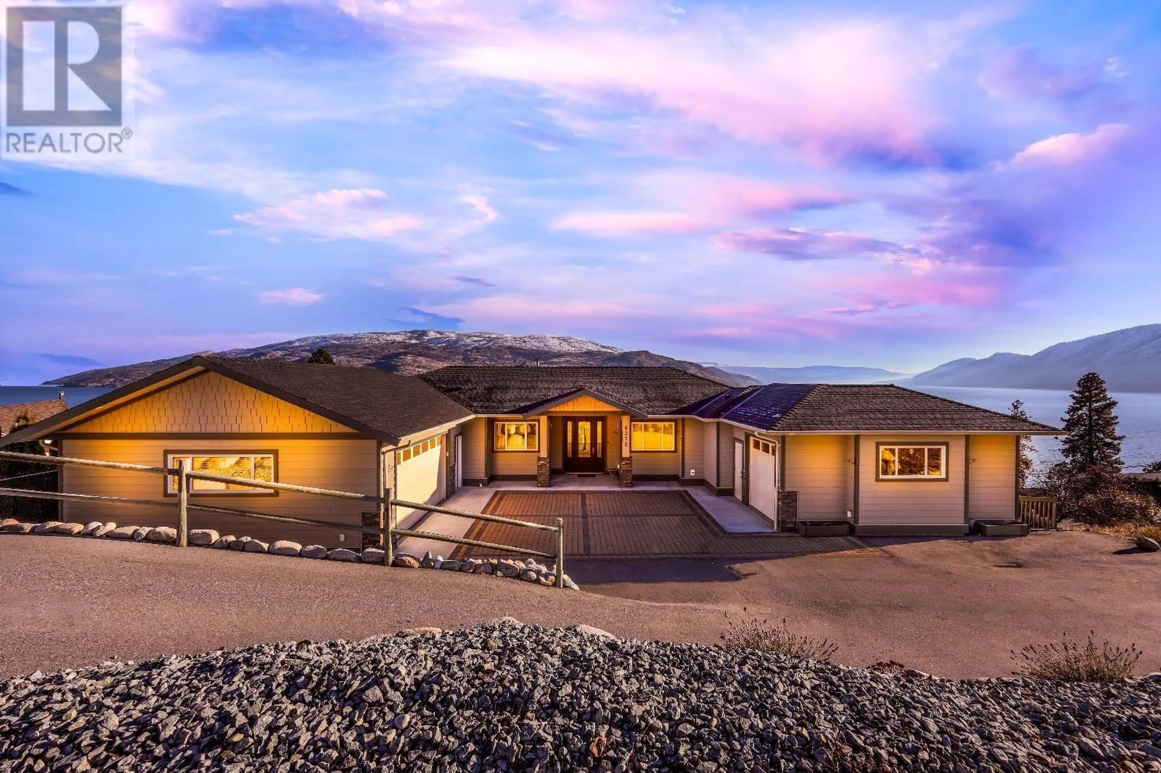 A pic from outside/outdoor area/front of a property/back of a property/a pic from drone, mountain view for 6372 TOPHAM PLACE, Peachland British Columbia V0H1X7