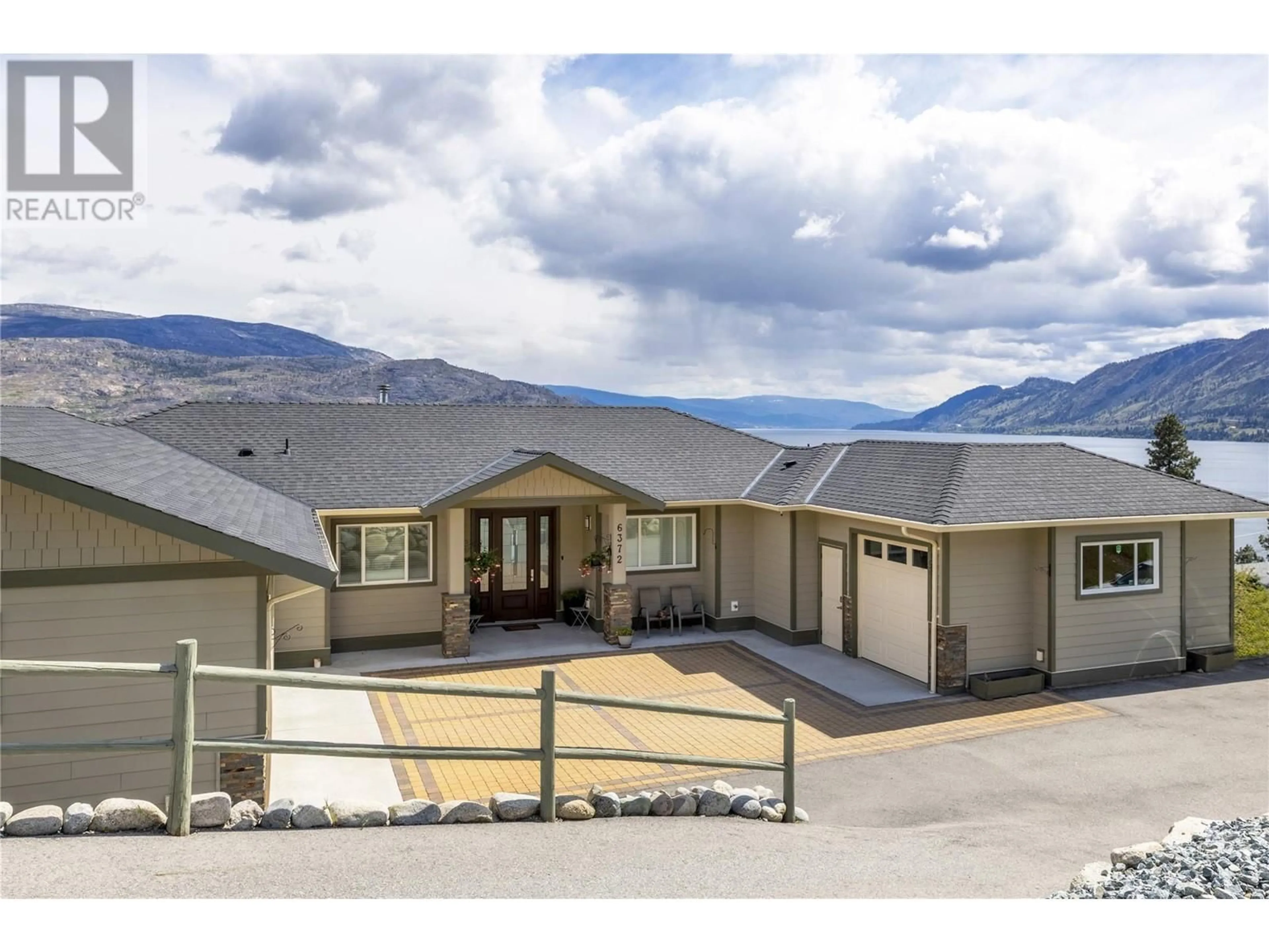A pic from outside/outdoor area/front of a property/back of a property/a pic from drone, mountain view for 6372 TOPHAM PLACE, Peachland British Columbia V0H1X7