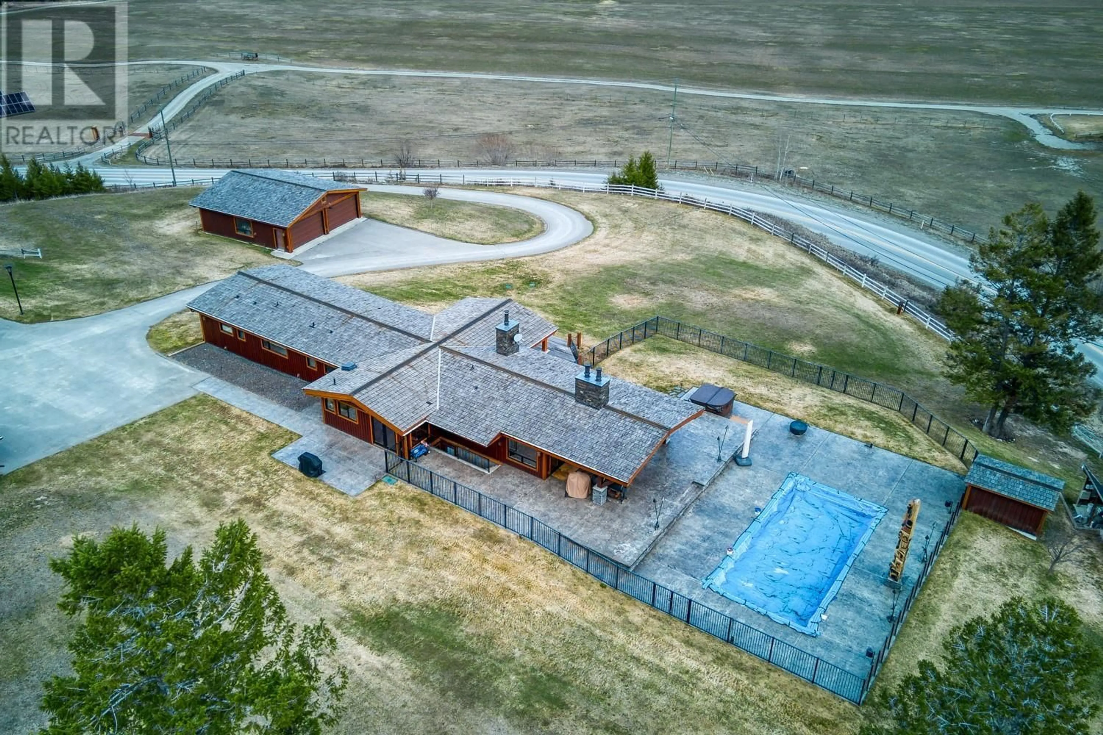 A pic from outside/outdoor area/front of a property/back of a property/a pic from drone, building for 2175 WESTSIDE ROAD, Invermere British Columbia V0A1K0