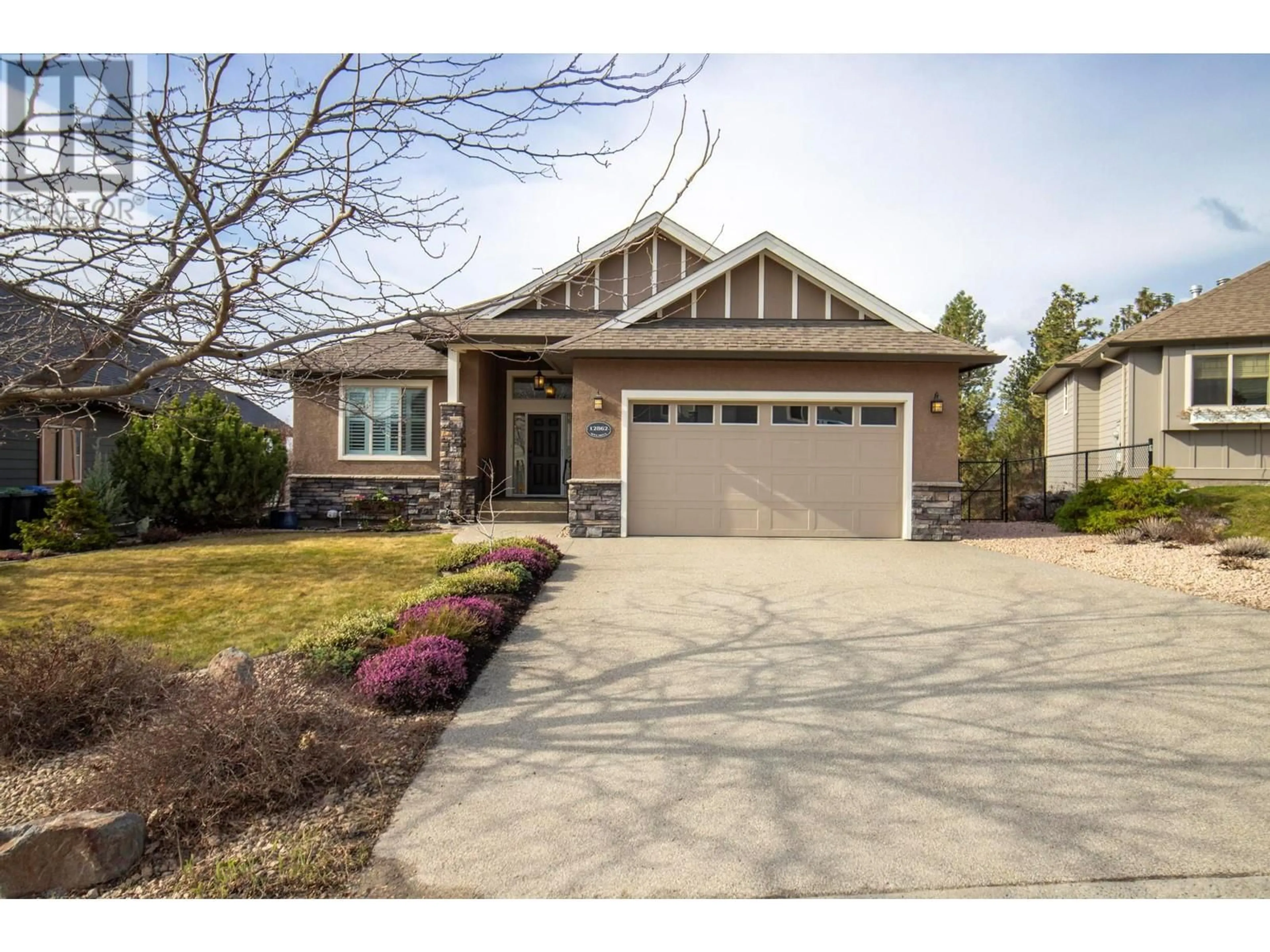 Home with vinyl exterior material, street for 12862 APEX DRIVE, Lake Country British Columbia V4V2N9