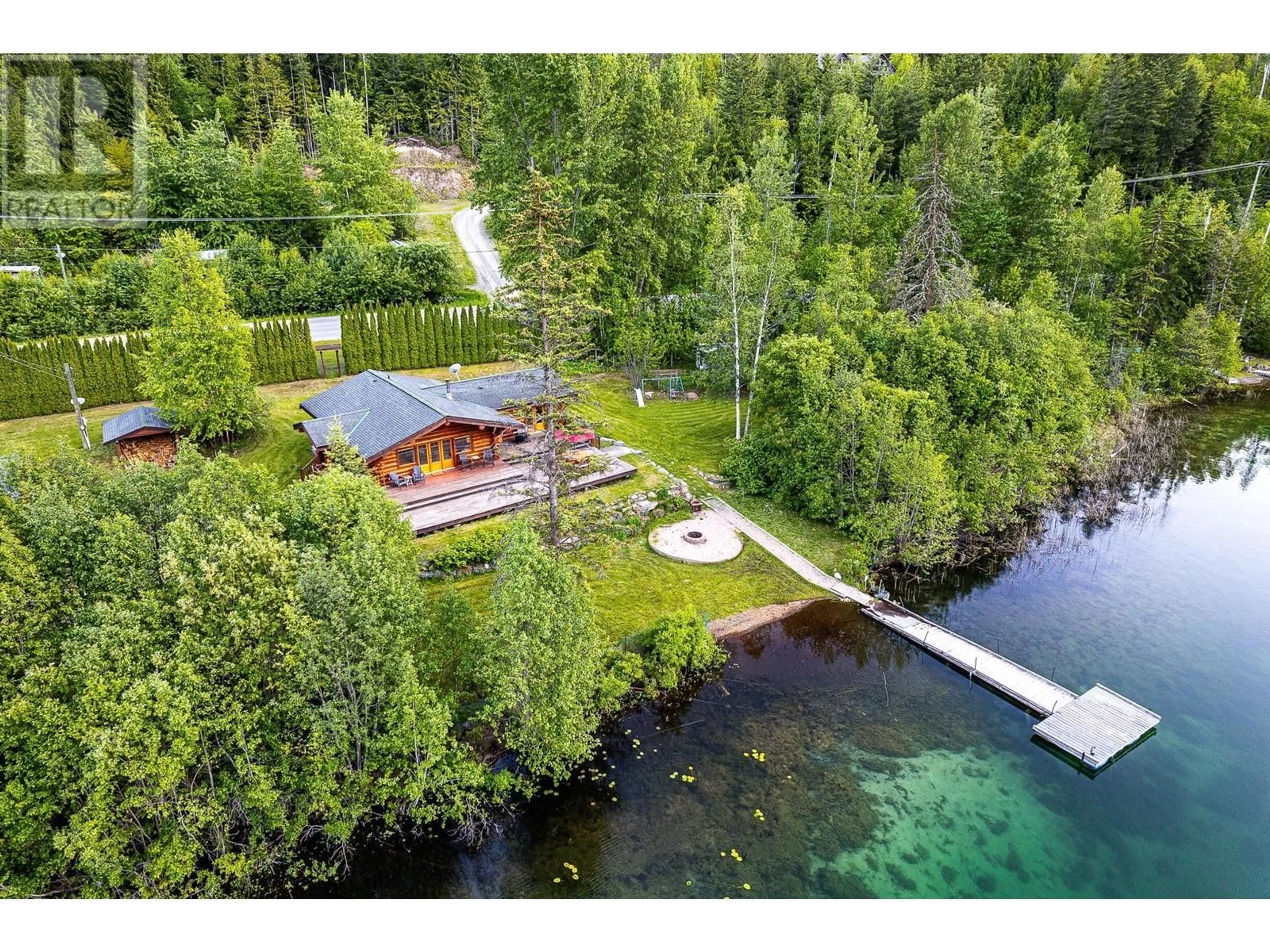A pic from outside/outdoor area/front of a property/back of a property/a pic from drone, water/lake/river/ocean view for 1860 AGATE BAY ROAD, Barriere British Columbia V0E2E0