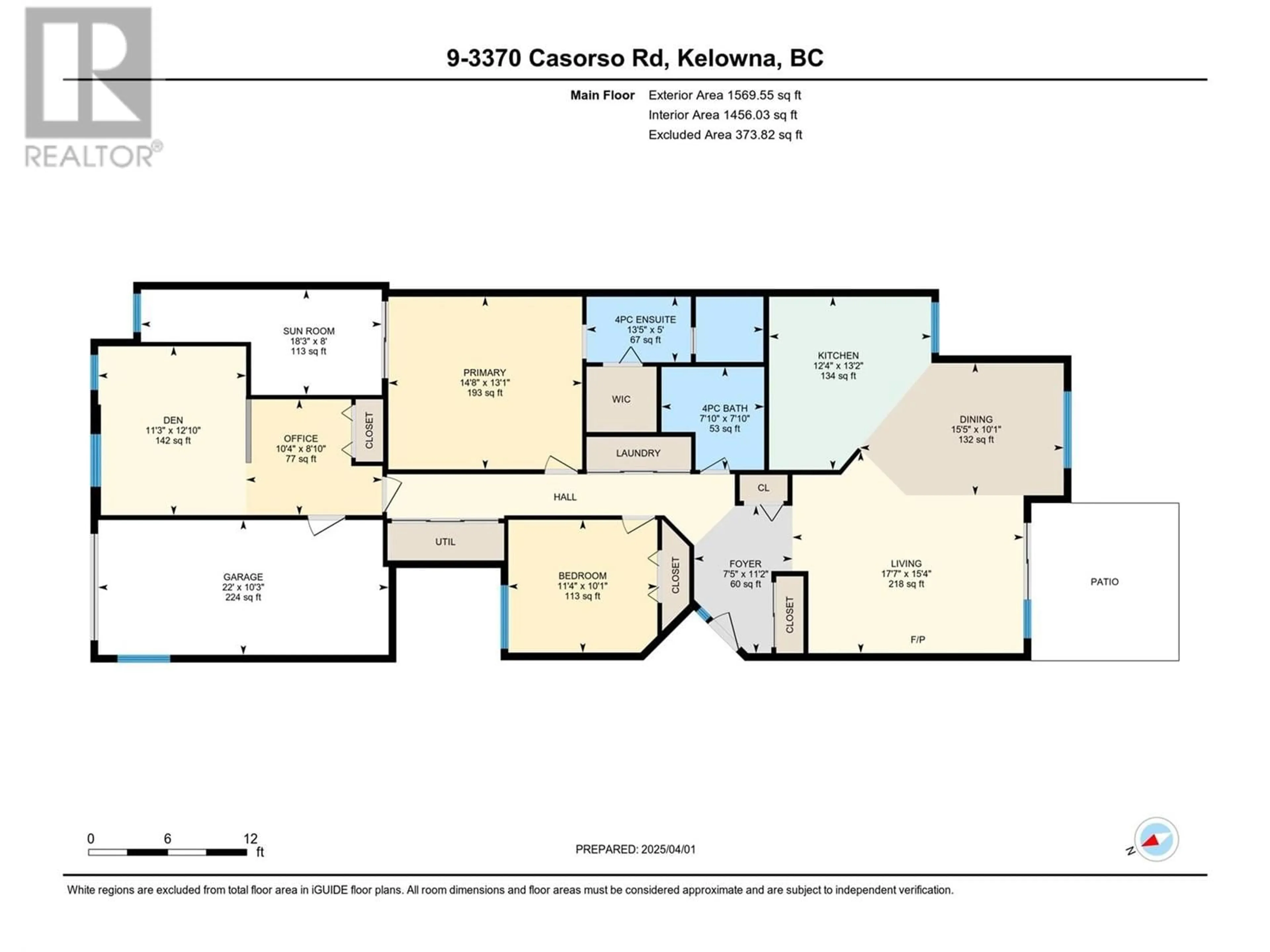 Floor plan for 9 - 3370 CASORSO ROAD, Kelowna British Columbia V1W3J2