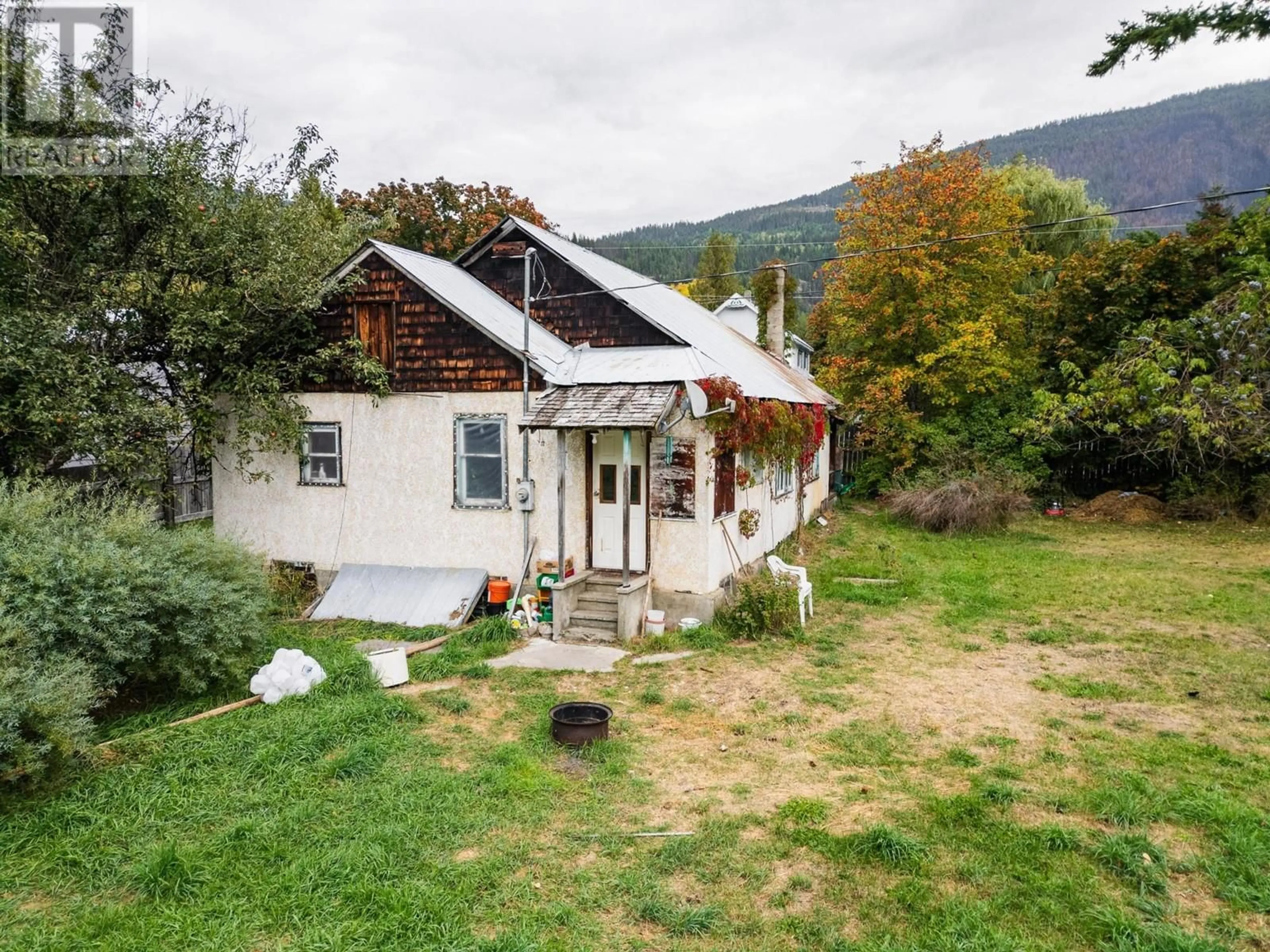A pic from outside/outdoor area/front of a property/back of a property/a pic from drone, mountain view for 713 ARTHUR STREET, Slocan British Columbia V0G2C0