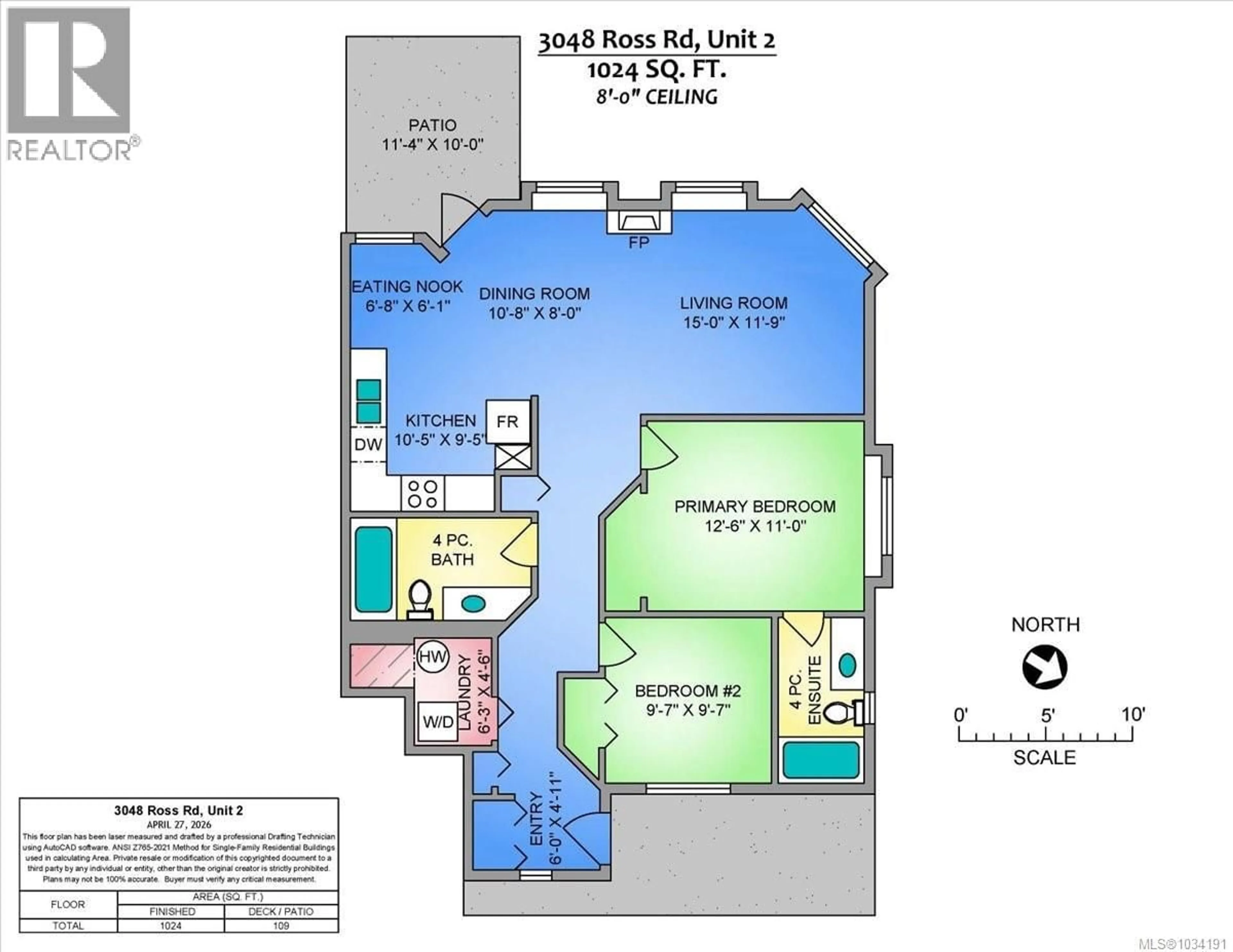 Floor plan for 2 - 3048 ROSS ROAD, Nanaimo British Columbia V9T3Z1