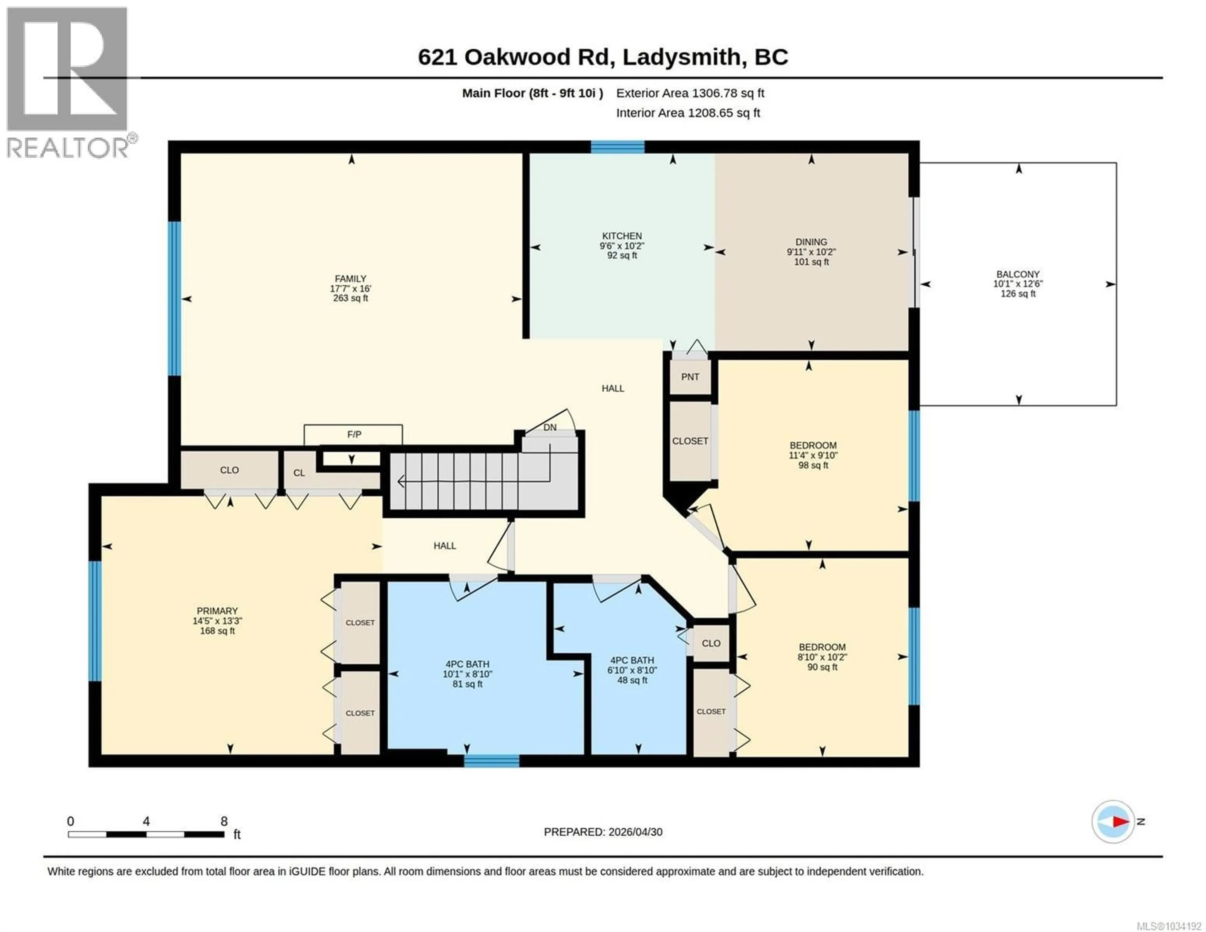 Floor plan for 621 OAKWOOD ROAD, Ladysmith British Columbia V9G2C1