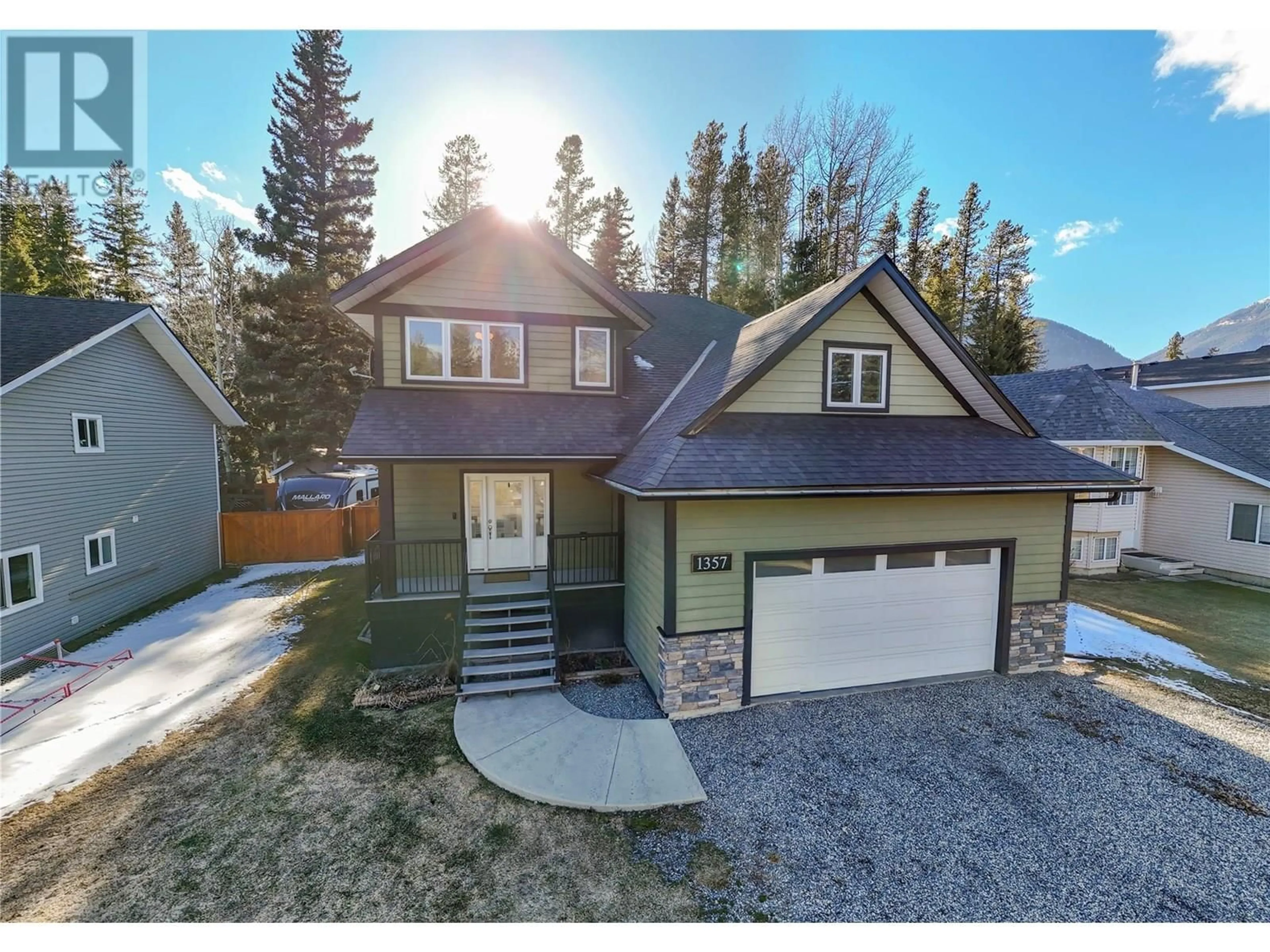 A pic from outside/outdoor area/front of a property/back of a property/a pic from drone, street for 1357 CYPRESS DRIVE, Sparwood British Columbia V0B2G2