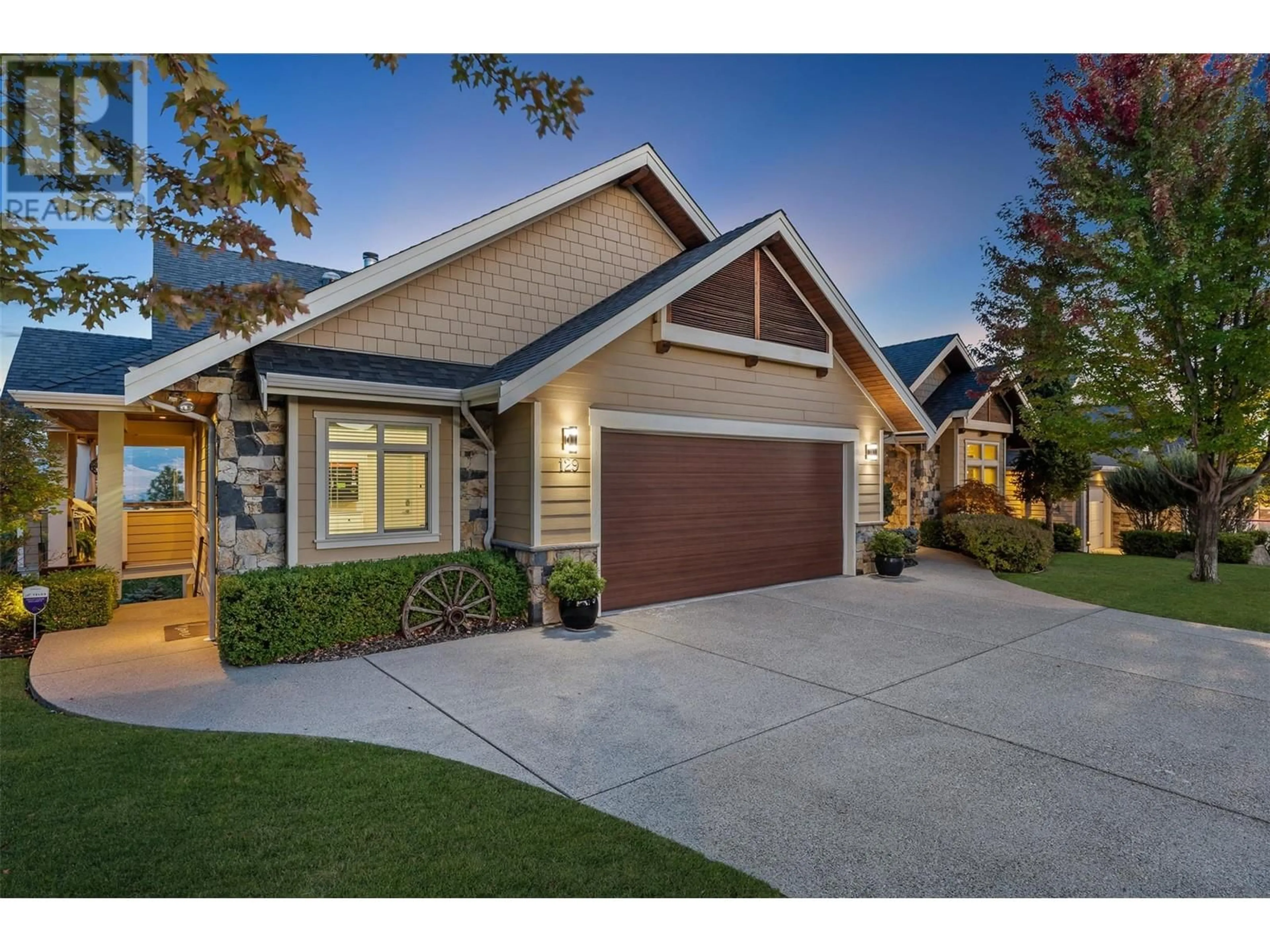 Home with brick exterior material, street for 129 LEDGE ROCK COURT, Kelowna British Columbia V1V3A2