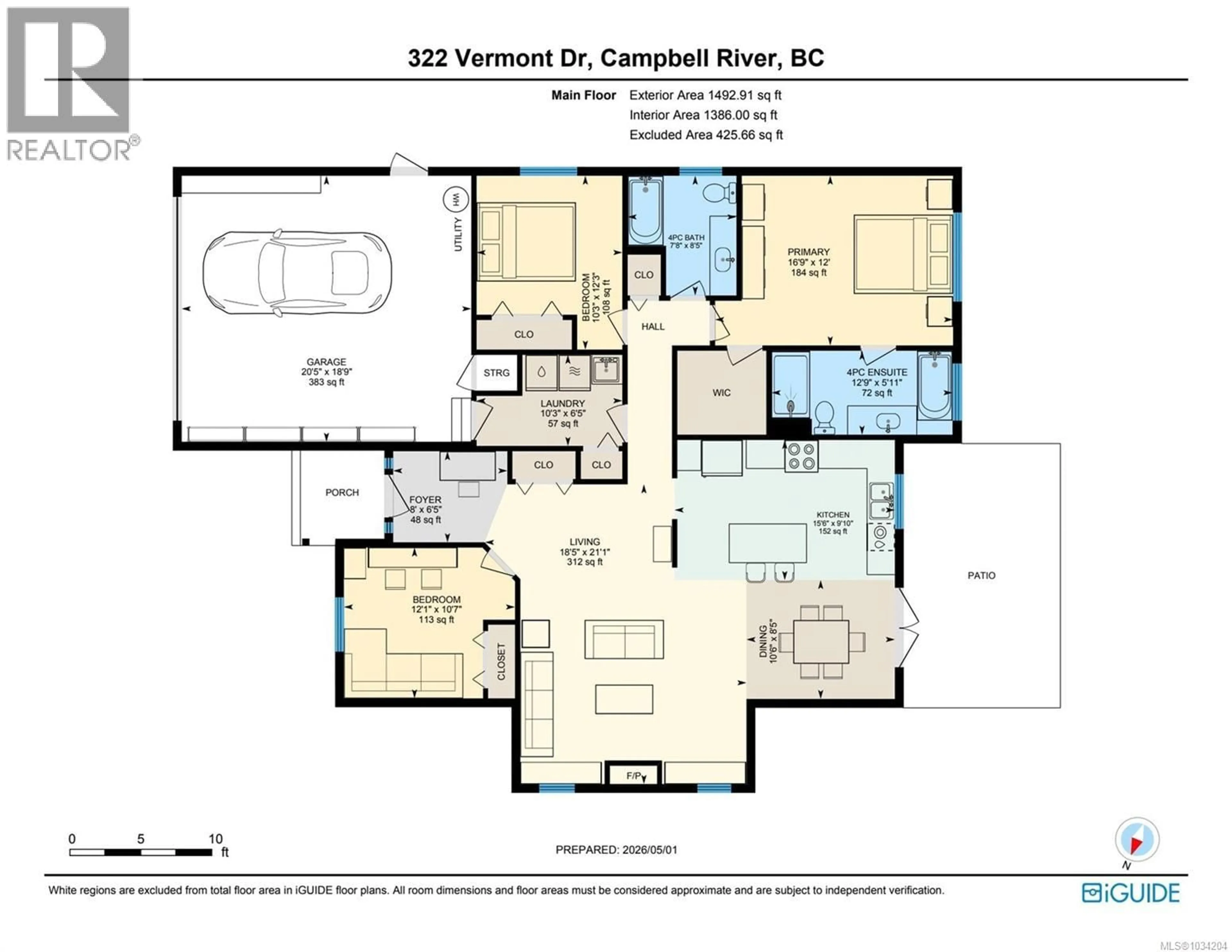 Floor plan for 233 VERMONT DRIVE, Campbell River British Columbia V9W0C3