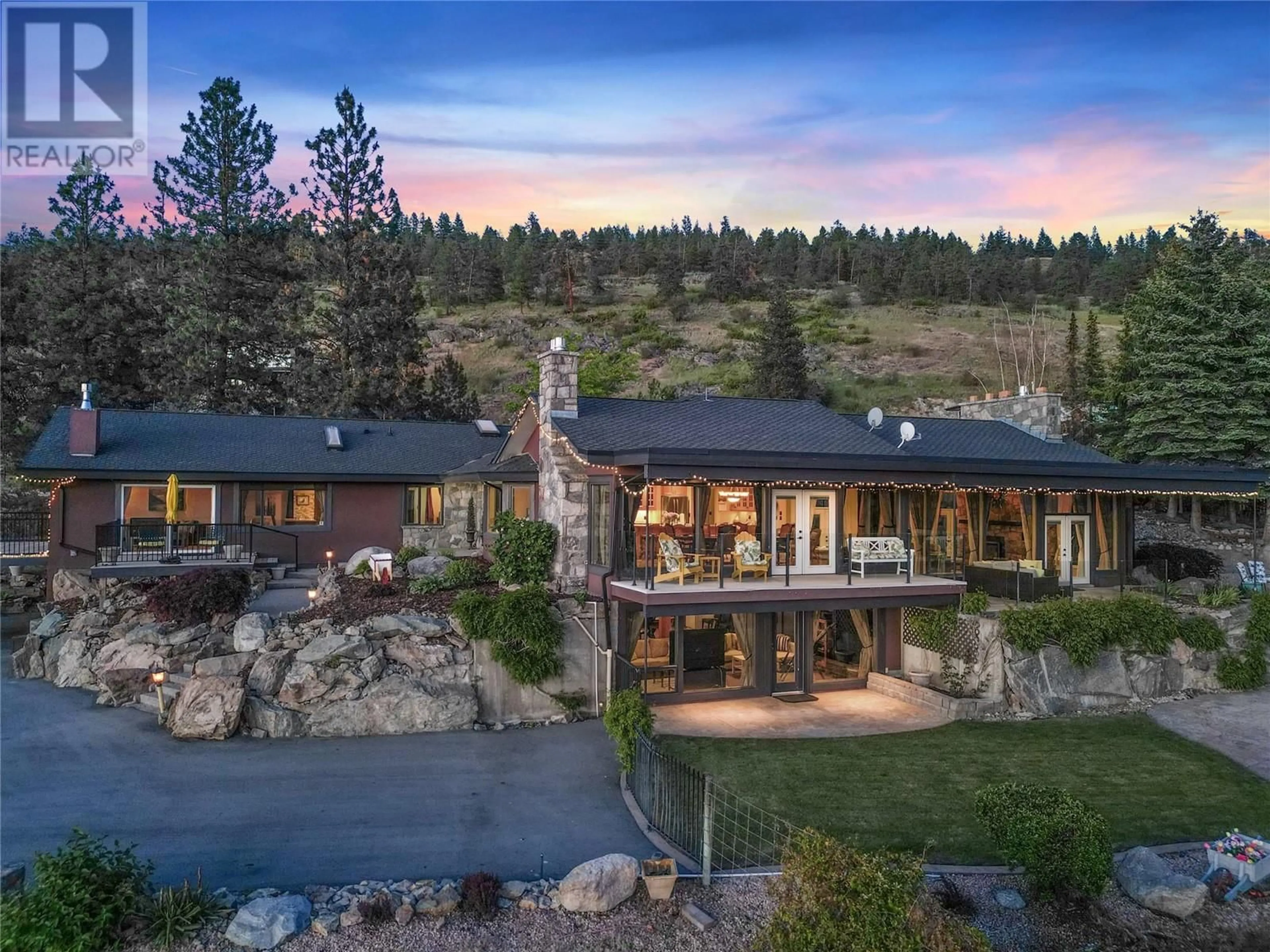 A pic from outside/outdoor area/front of a property/back of a property/a pic from drone, mountain view for 2615 WORKMAN PLACE, Naramata British Columbia V0H1N1