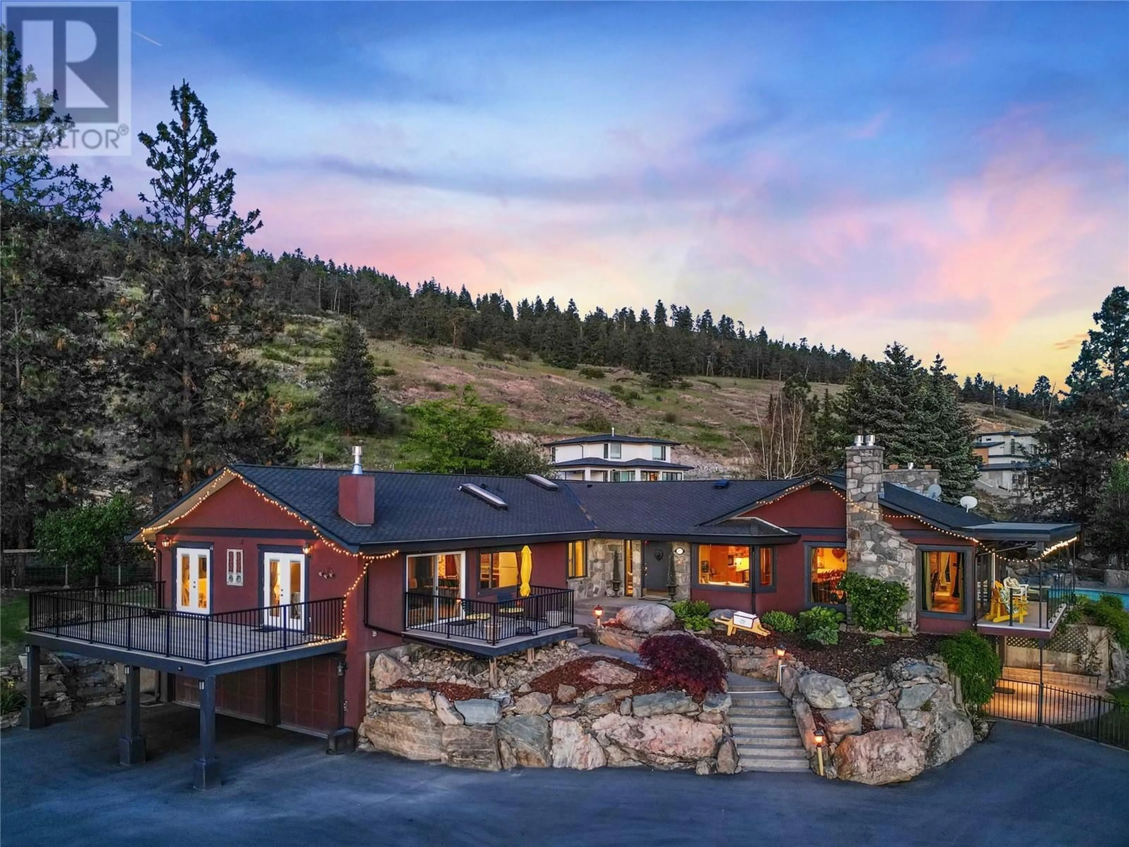 A pic from outside/outdoor area/front of a property/back of a property/a pic from drone, mountain view for 2615 WORKMAN PLACE, Naramata British Columbia V0H1N1