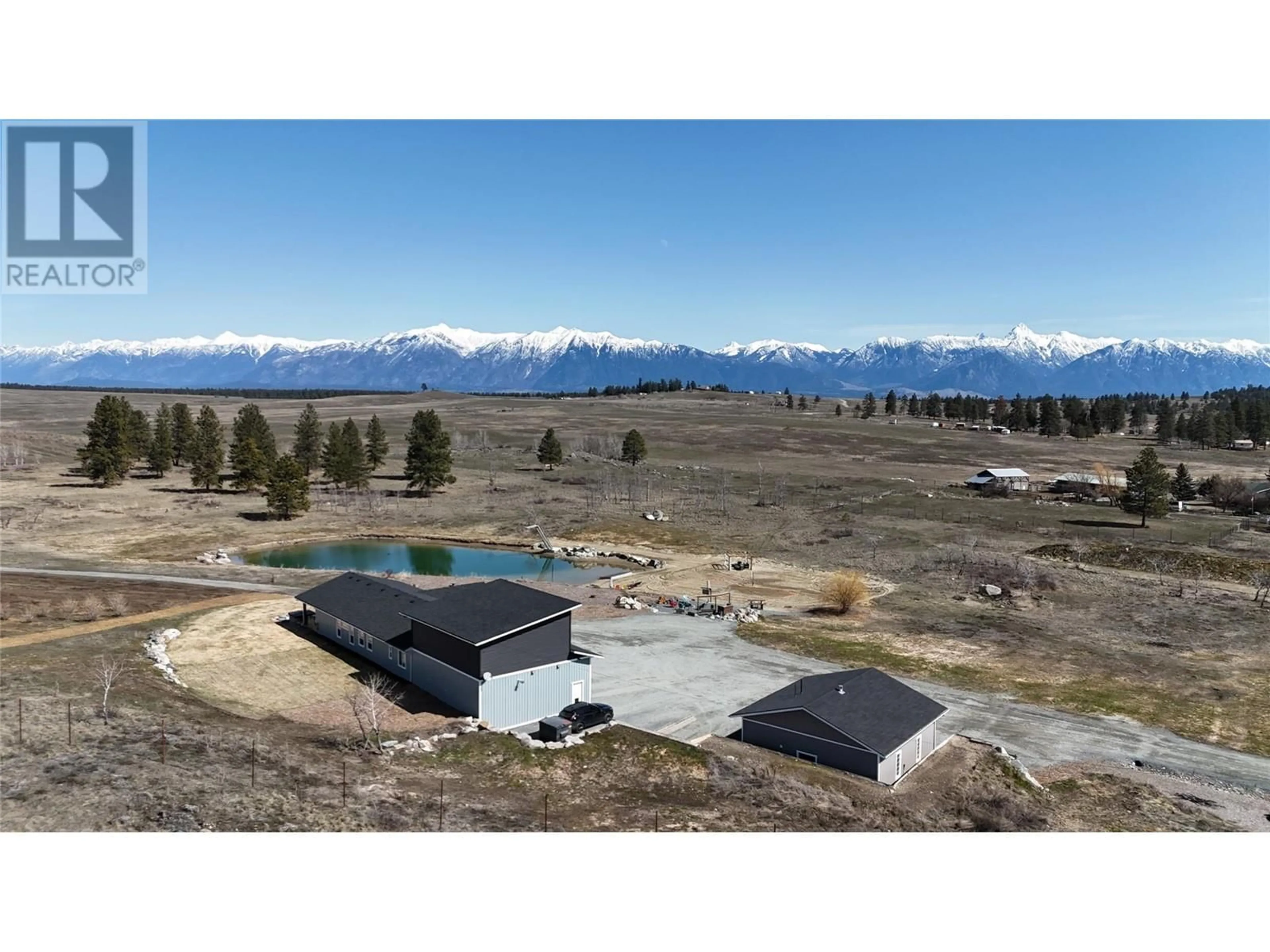 A pic from outside/outdoor area/front of a property/back of a property/a pic from drone, mountain view for 3121 MISSION WYCLIFFE ROAD, Cranbrook British Columbia V1C7C8
