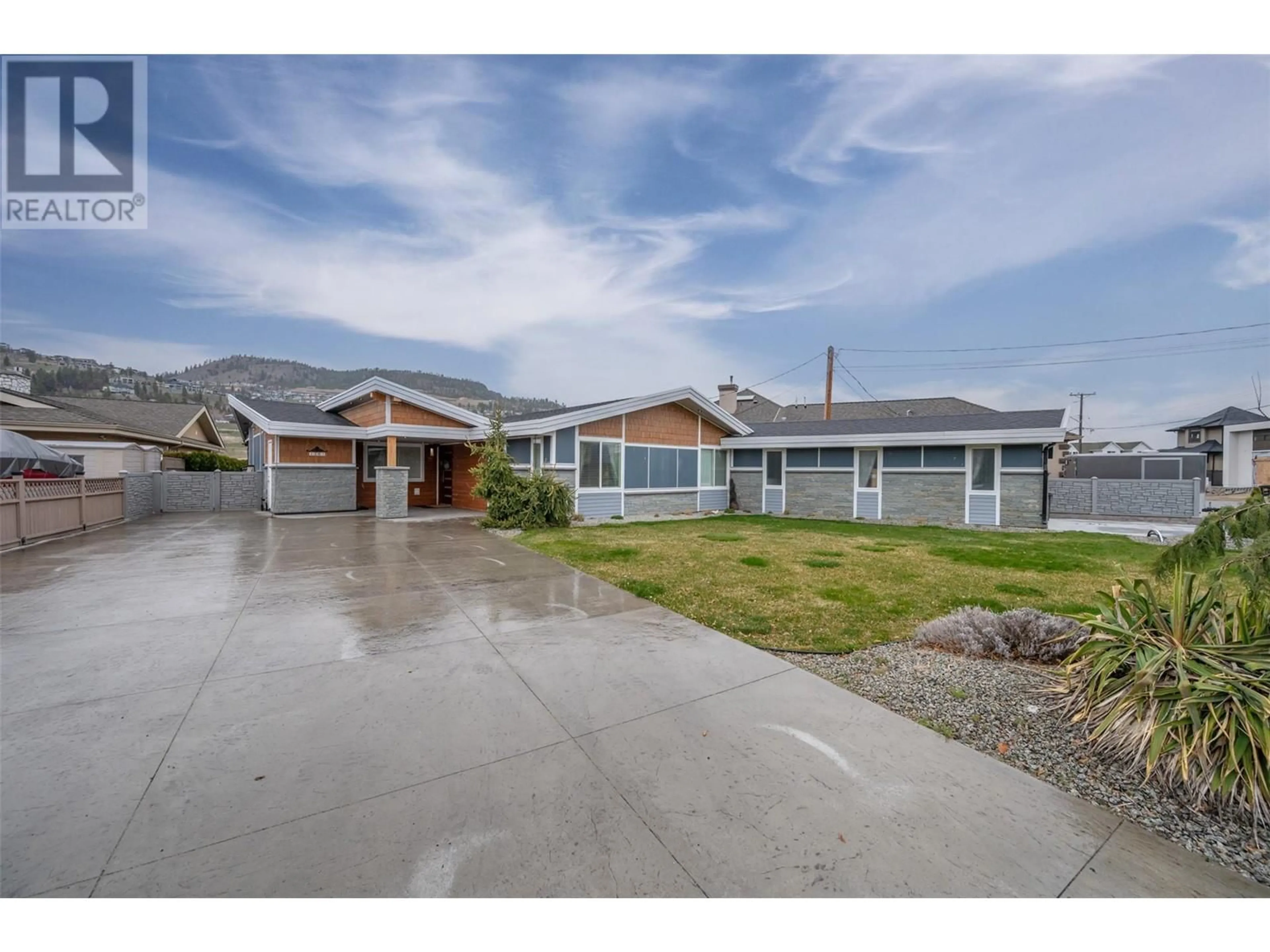A pic from outside/outdoor area/front of a property/back of a property/a pic from drone, street for 1362 GREEN BAY ROAD, West Kelowna British Columbia V4T2B6