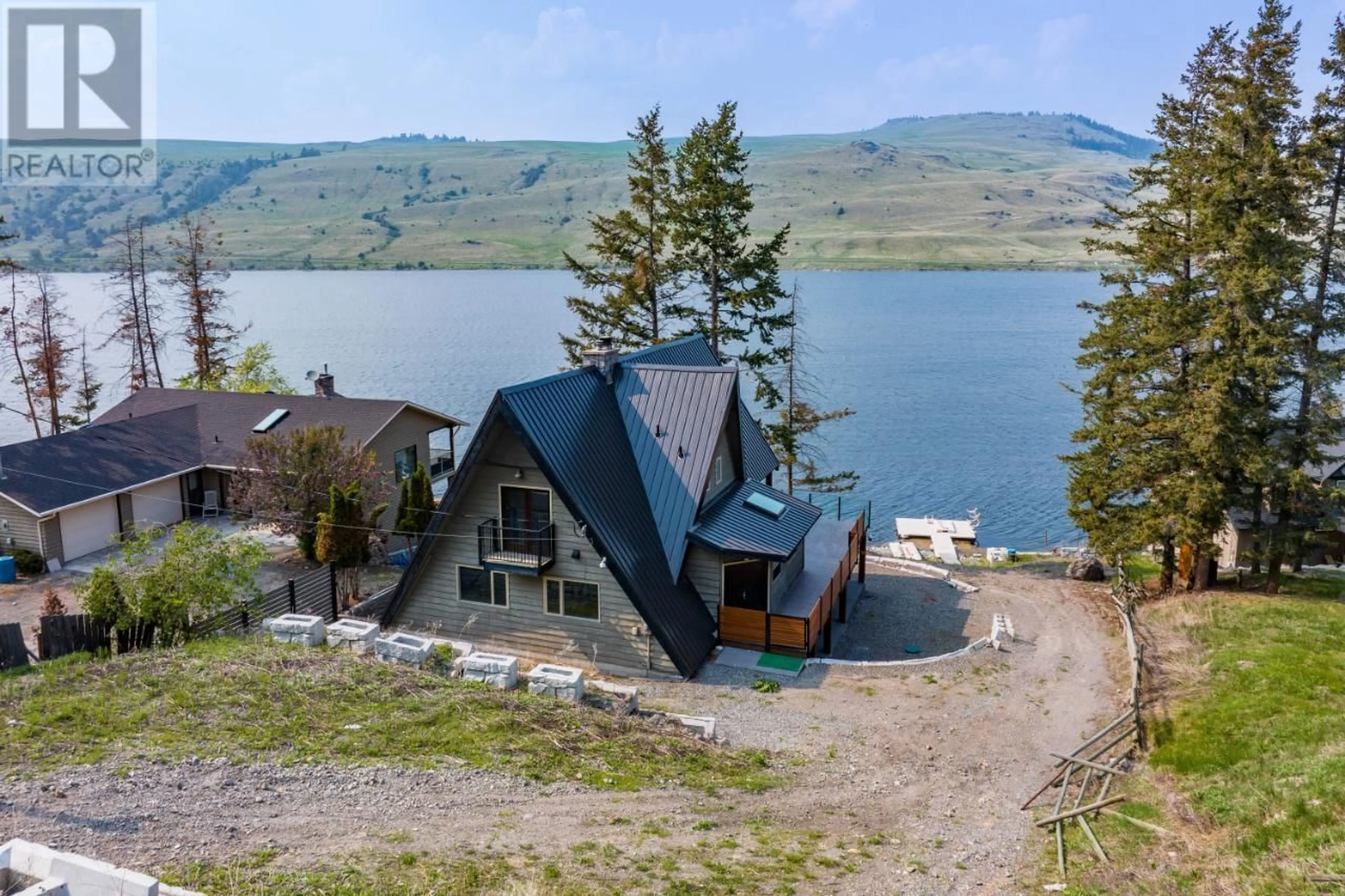 A pic from outside/outdoor area/front of a property/back of a property/a pic from drone, water/lake/river/ocean view for 9027 PLANET MINE ROAD, Kamloops British Columbia V0E1S0