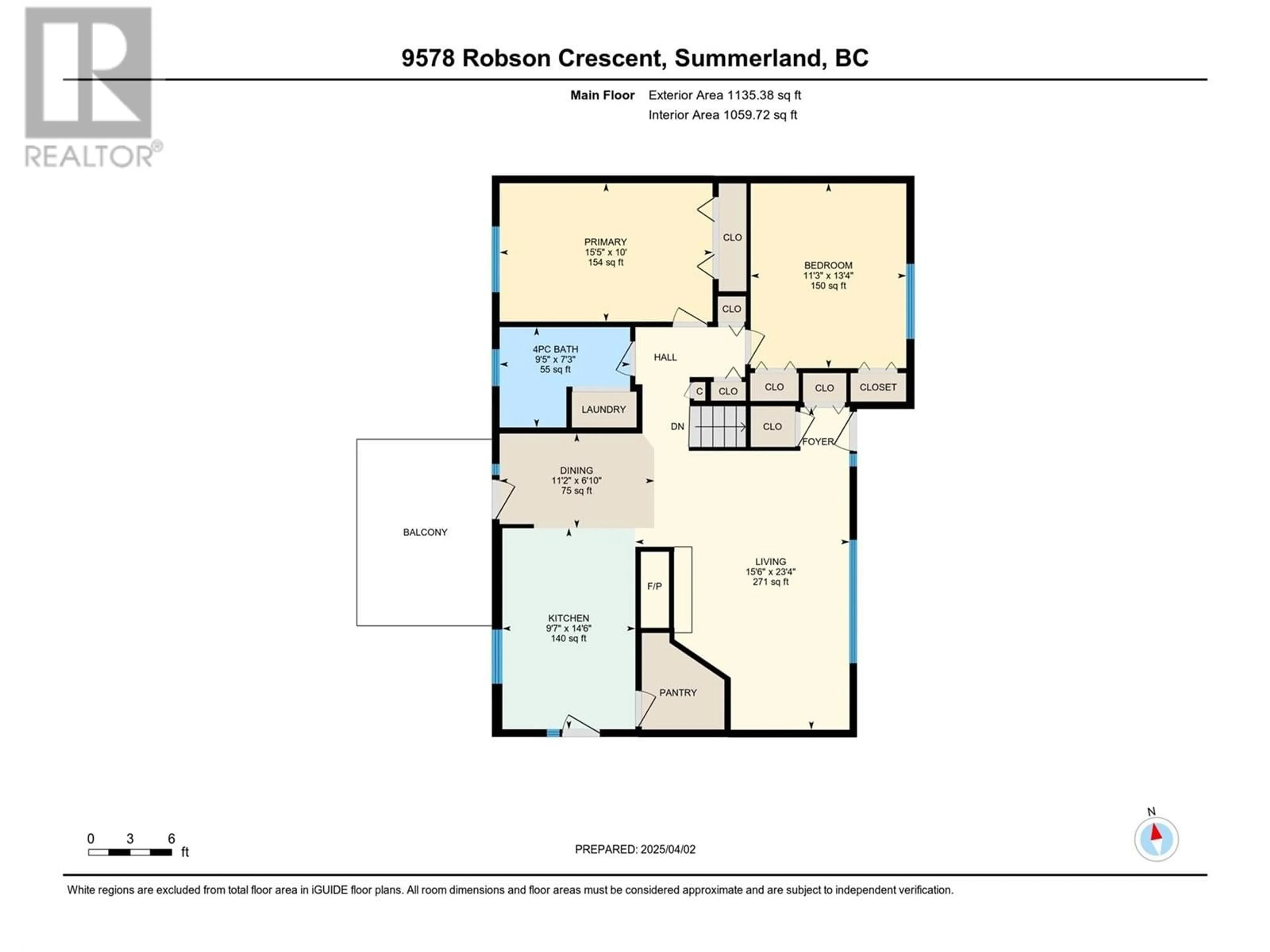 Floor plan for 9578 ROBSON CRESCENT, Summerland British Columbia V0H1Z0