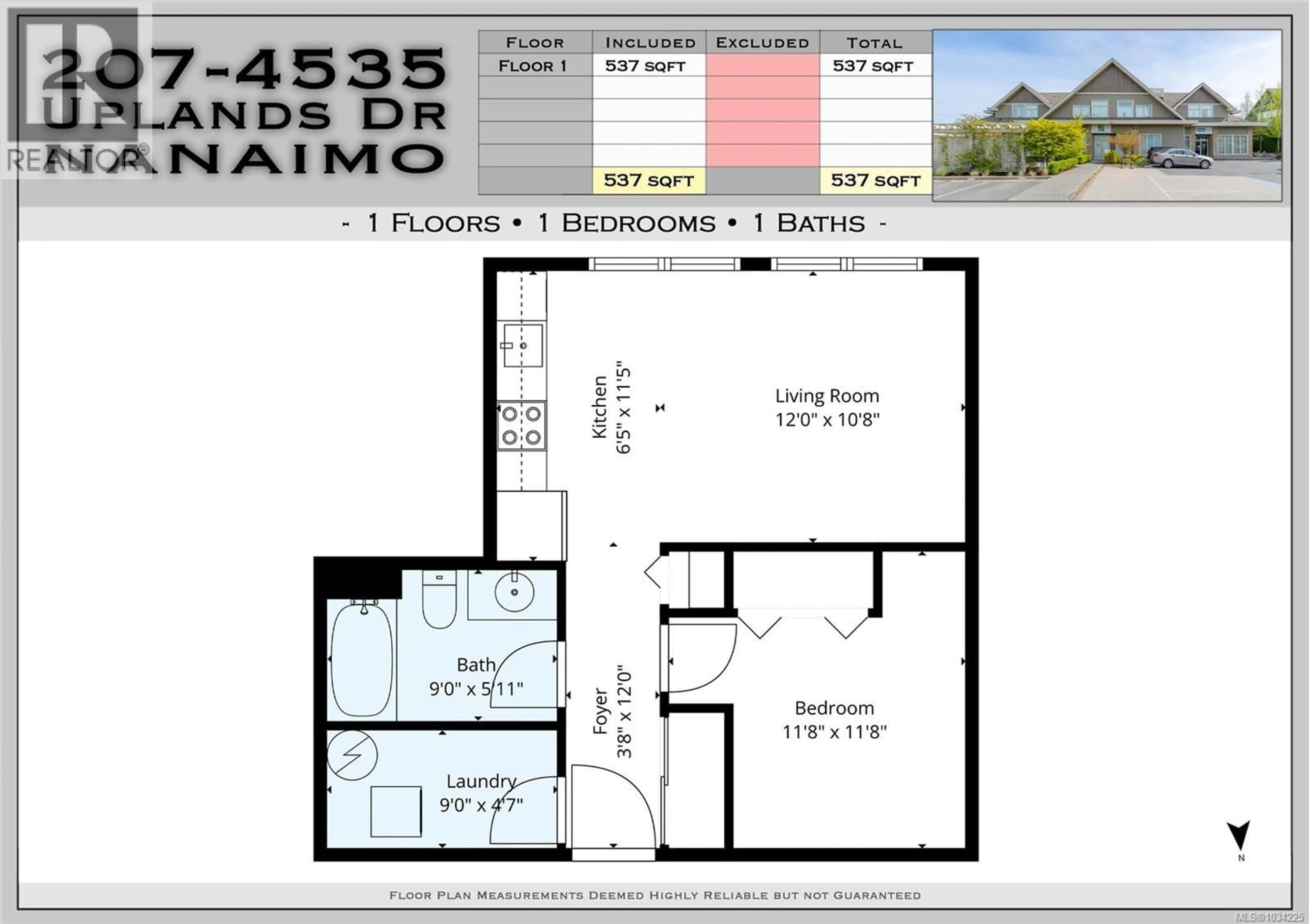 Floor plan for 207 - 4535 UPLANDS DRIVE, Nanaimo British Columbia V9T6M8